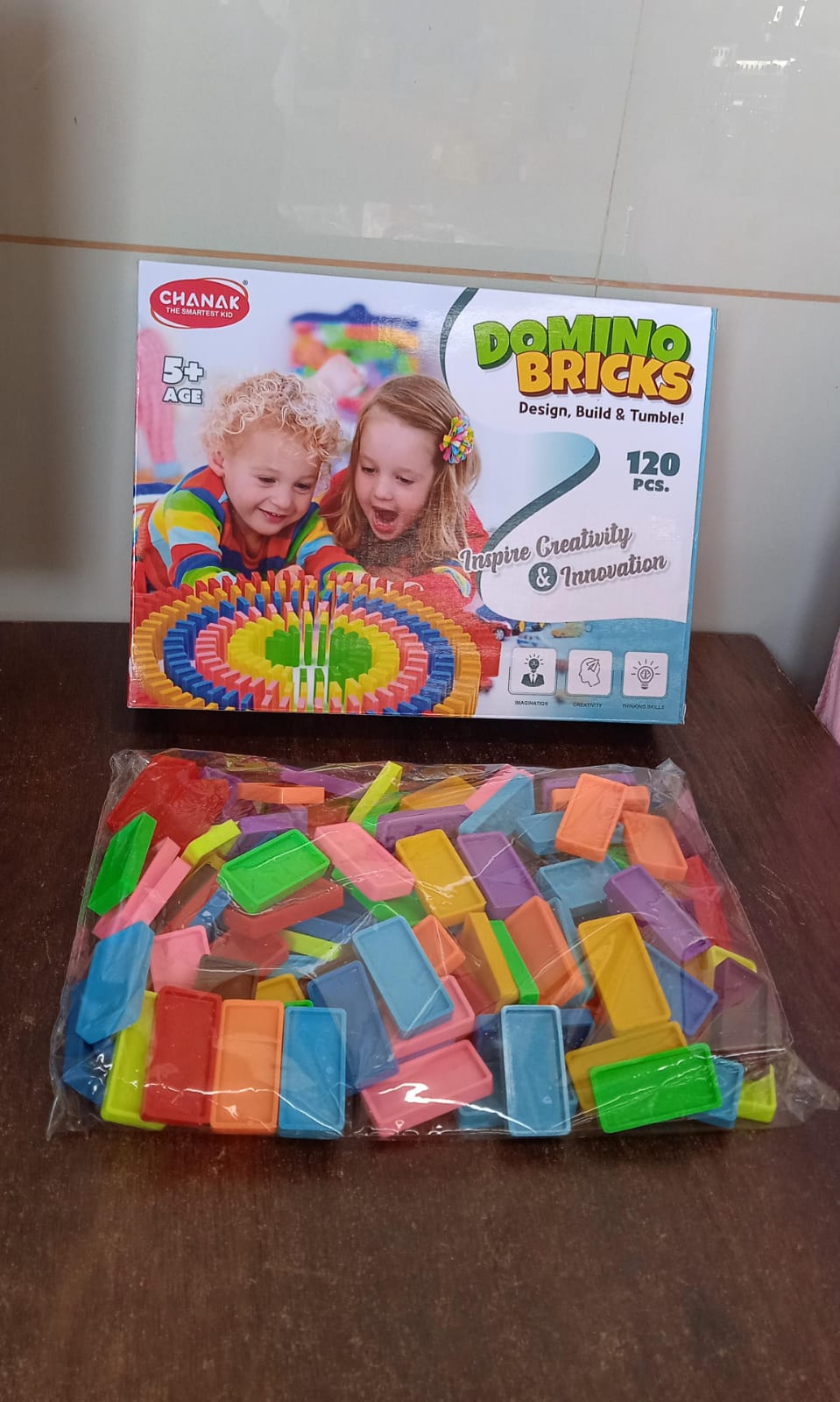 Kids 120 Domino Blocks Dominoes (120 Pcs Set) - Happy Price - Image 6