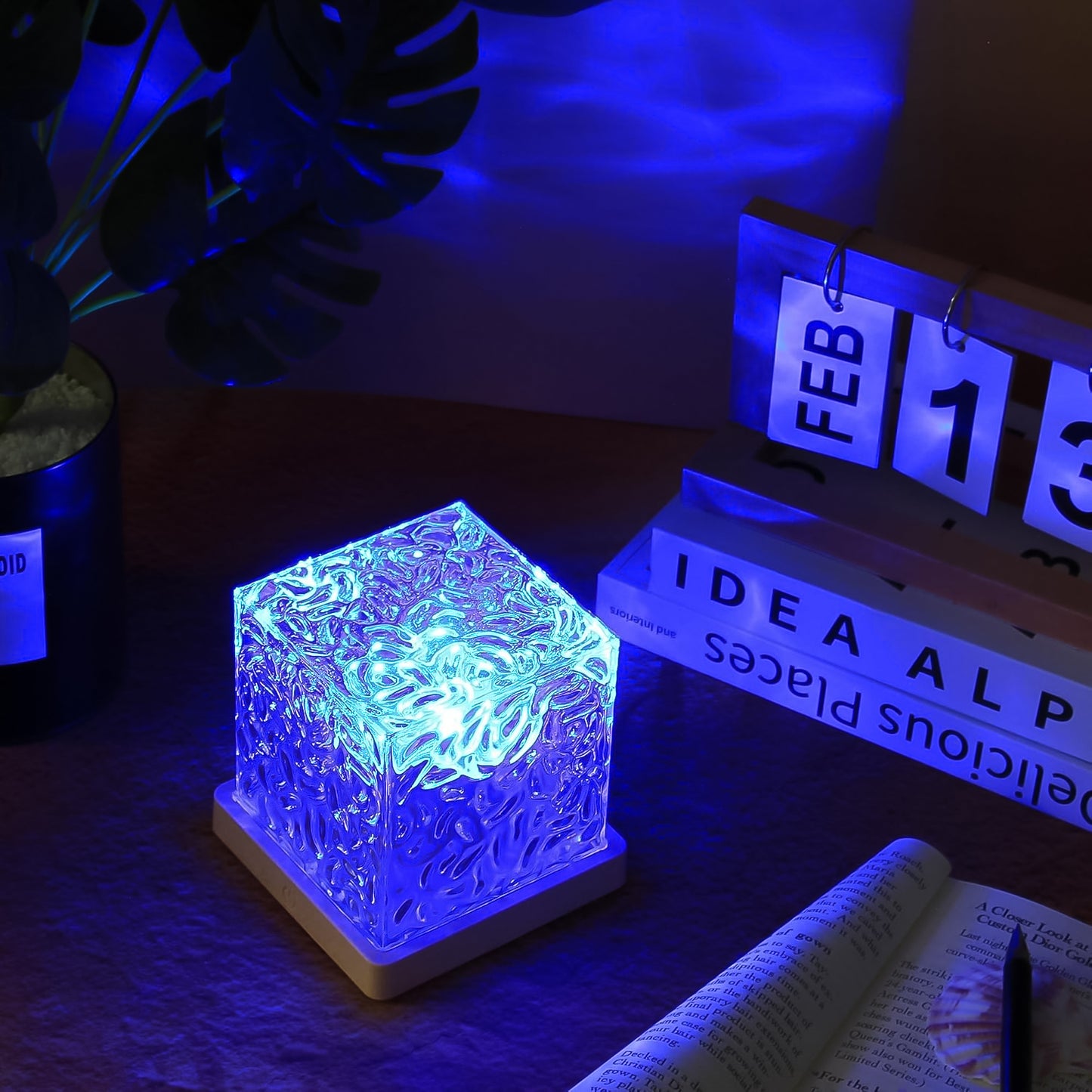 Dynamic Rotating Water Ripple Night Lamp With Remote - Happy Price - Image 4