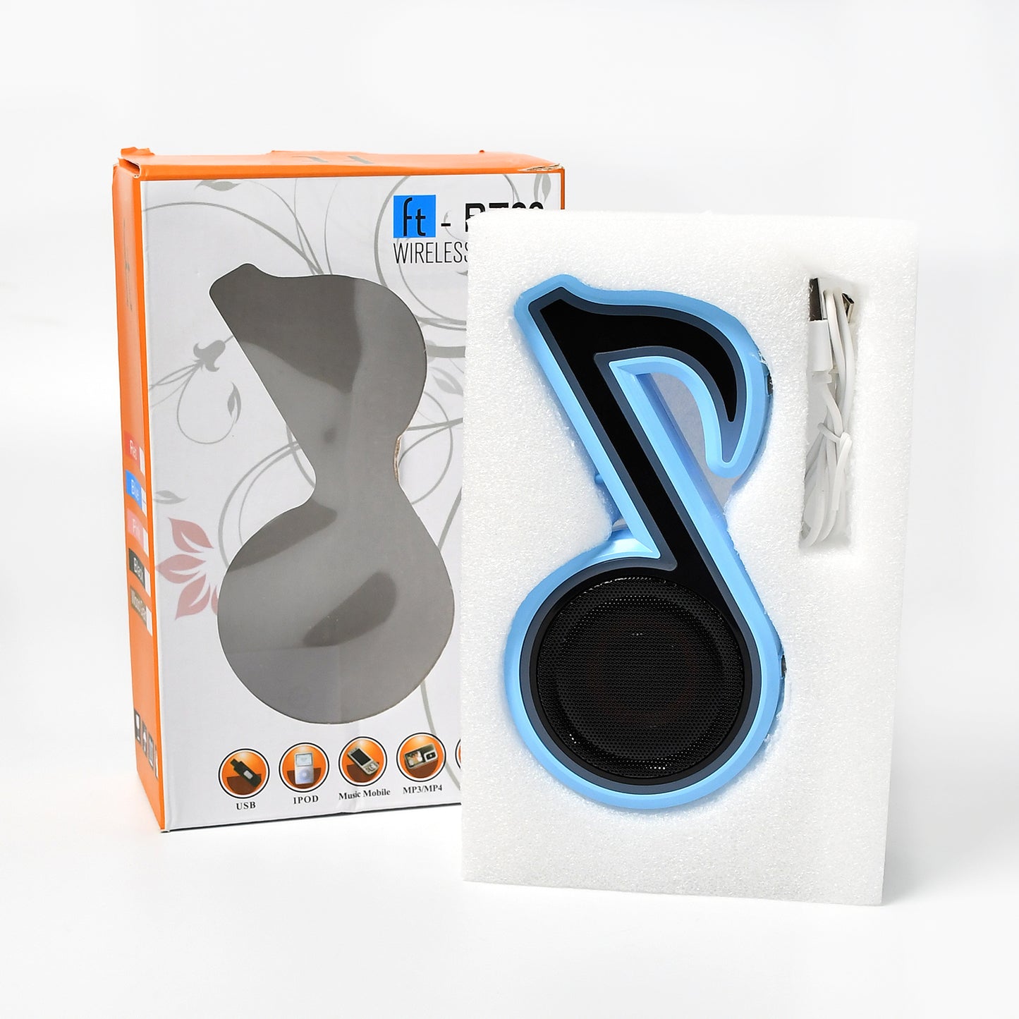 Mini Portable Music Note Shape Speaker Subwoofer Colorful Musical Note Led Lighting Sound For Creatives Gift Computer Phone Sound Equipment - Happy Price - Image 2