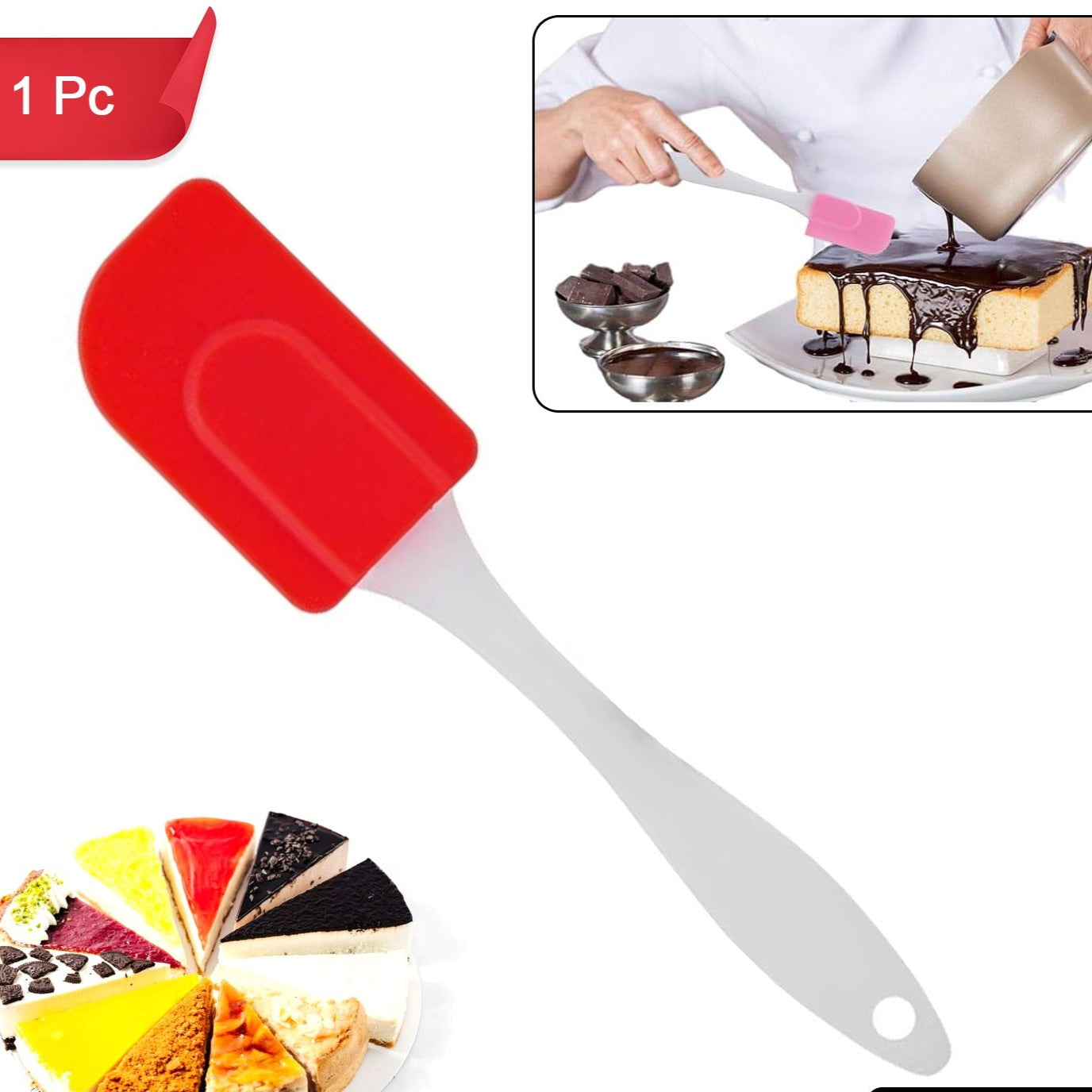 Silicone Cooking Spatula For Baking (1 Pc  18 Cm) - Happy Price - Image 1