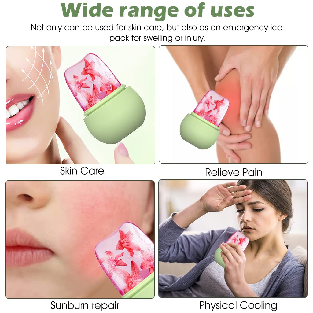 Ice Roller For Face Massage  Eye Anti-leak Silicone Ice Face Roller Ice Mould With Cleansing Brush Ice Facial Roller For Eliminate Edema  Calm Skin Shrink Pore Women Skin Care - Happy Price - Image 3