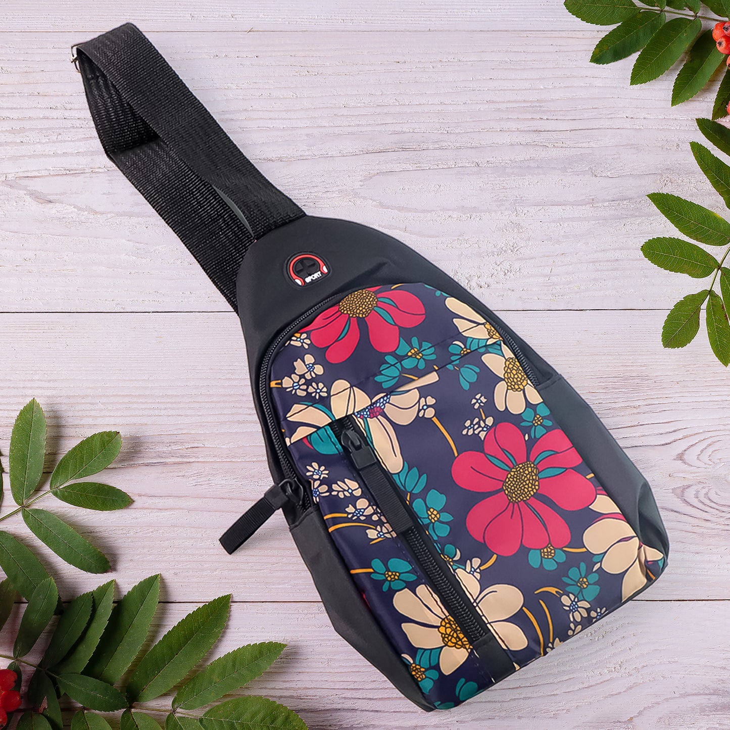Waterproof Waist Bag Shoulder Bags Usb Charging Earphone Hook Sling Travel Bag (1 Pc) - Happy Price - Image 3