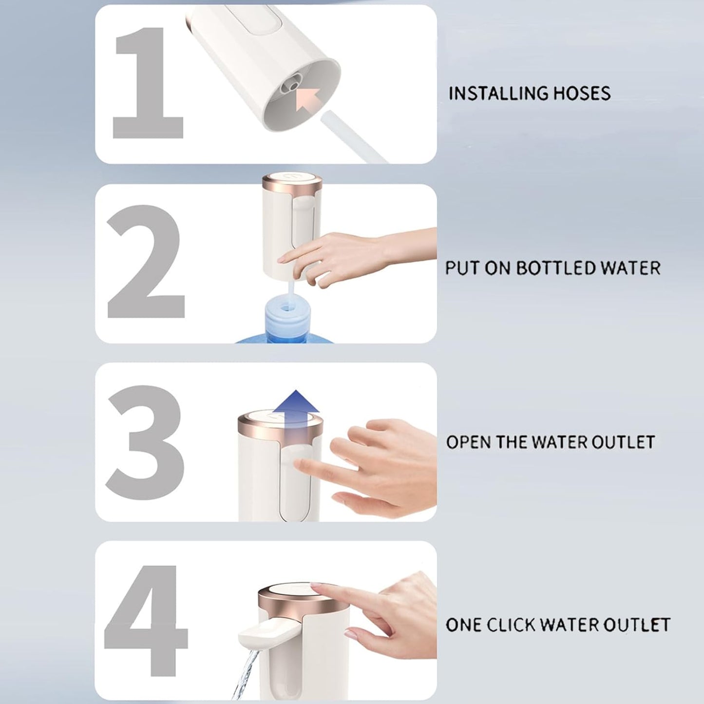USB Rechargeable Water Dispenser Pump for 20 Litre Bottles (1 Pc)