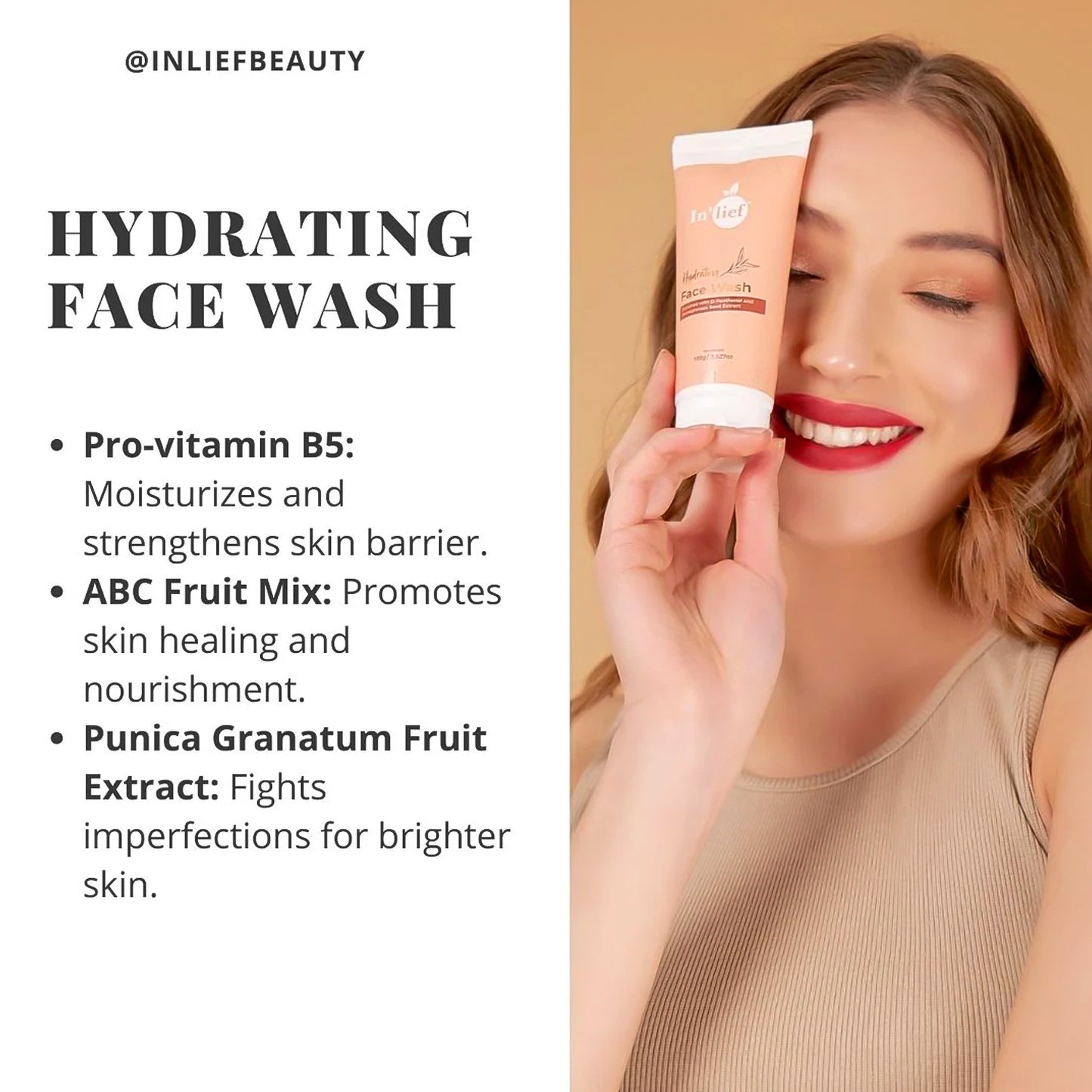 Inlief Deep Hydrating  Refreshing Face Wash (1 Pc  100 Gm) - Happy Price - Image 4
