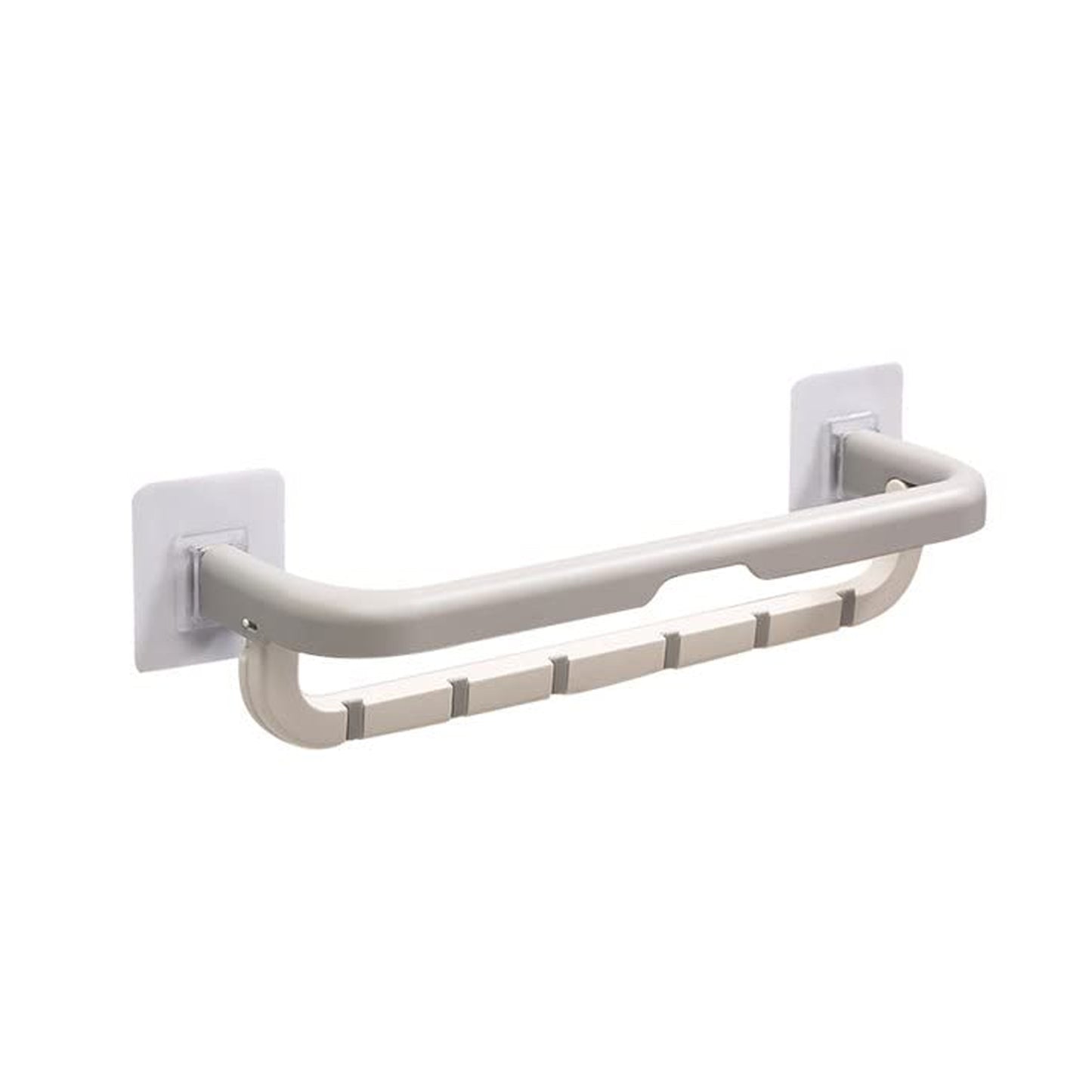 Wall Mounted Double Bar Towel Holder With Hooks  Multifunctional Adjustable Towels Rack For Kitchenbathroom  Folding Towel Shelf - Happy Price - Image 6