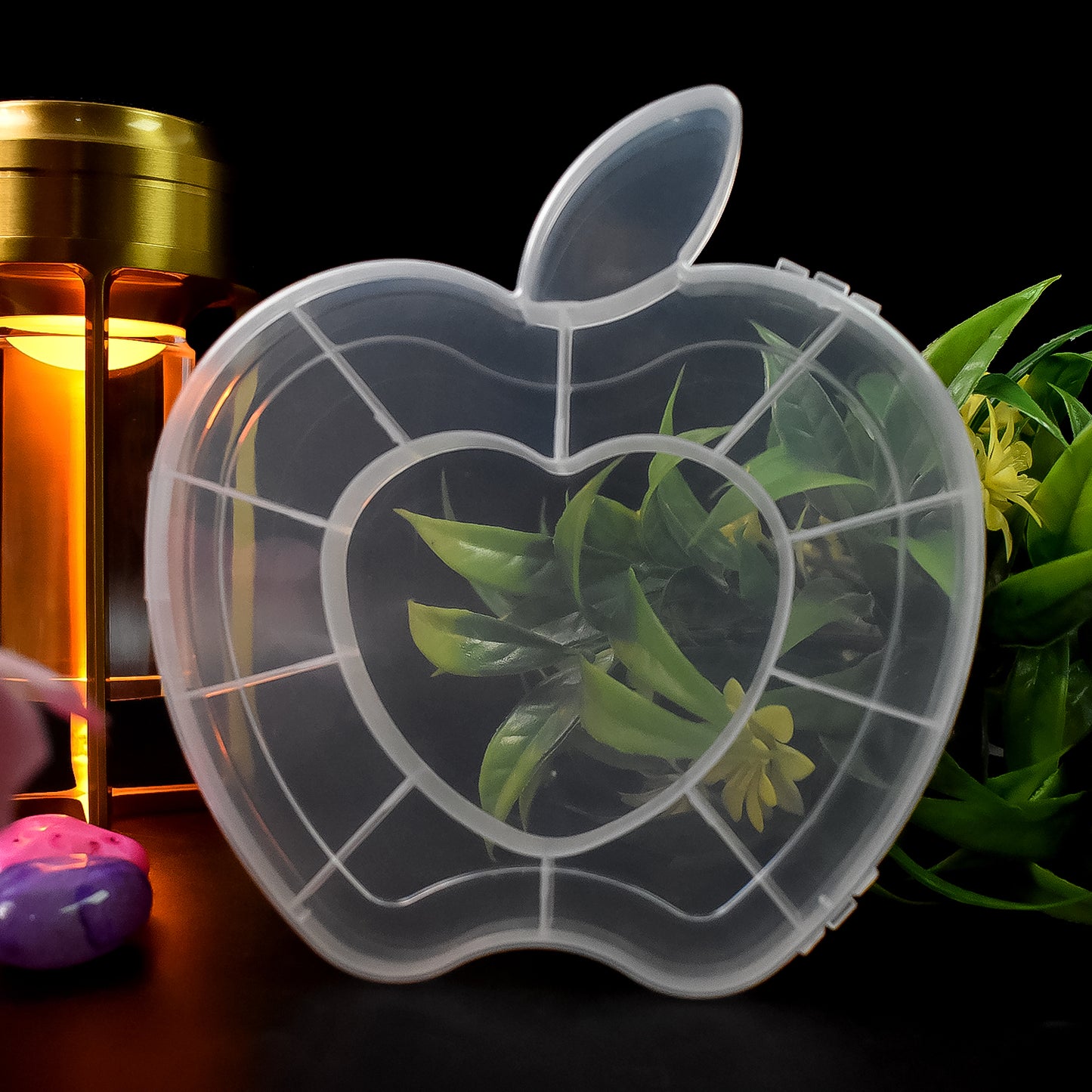 Apple Shaped Jewellery Organizer Box - 1 Pc