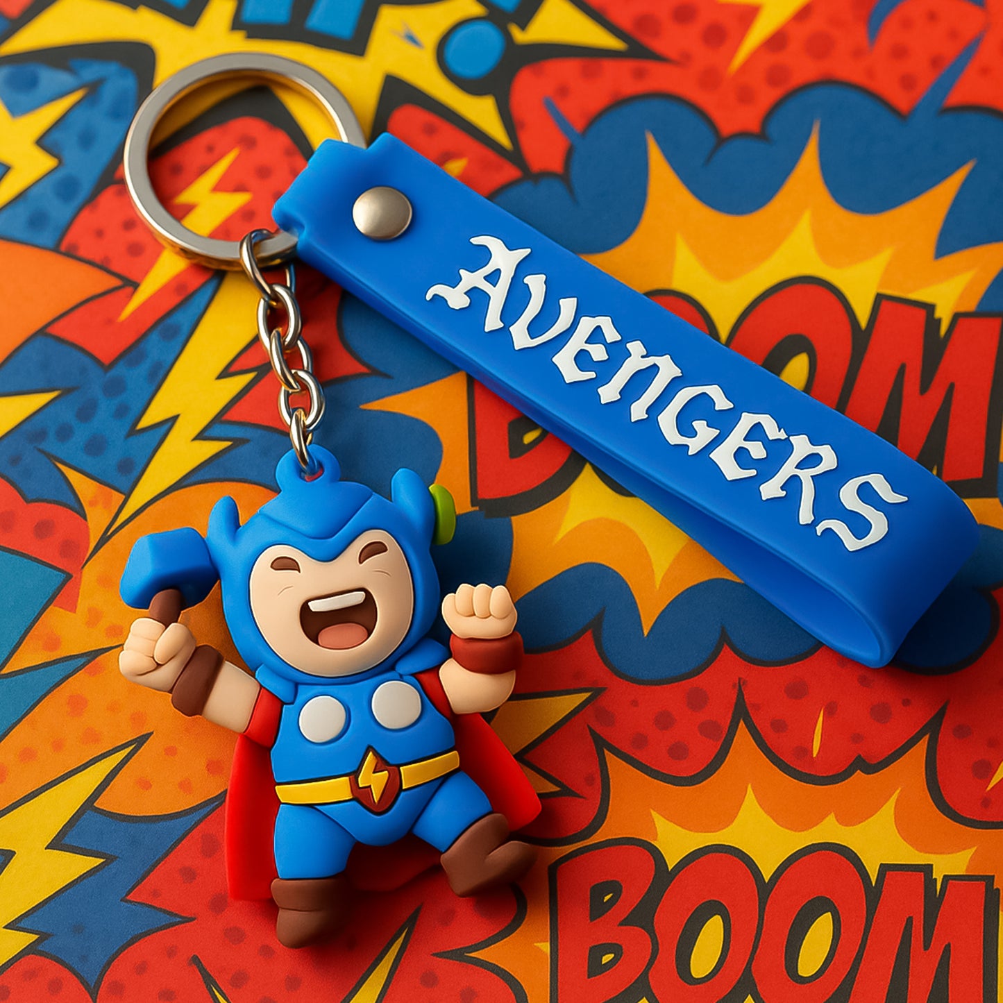 Cute Silicone 3d Key Chain With Metal Hook  Strap (Pack Of 1) - Happy Price - Image 4