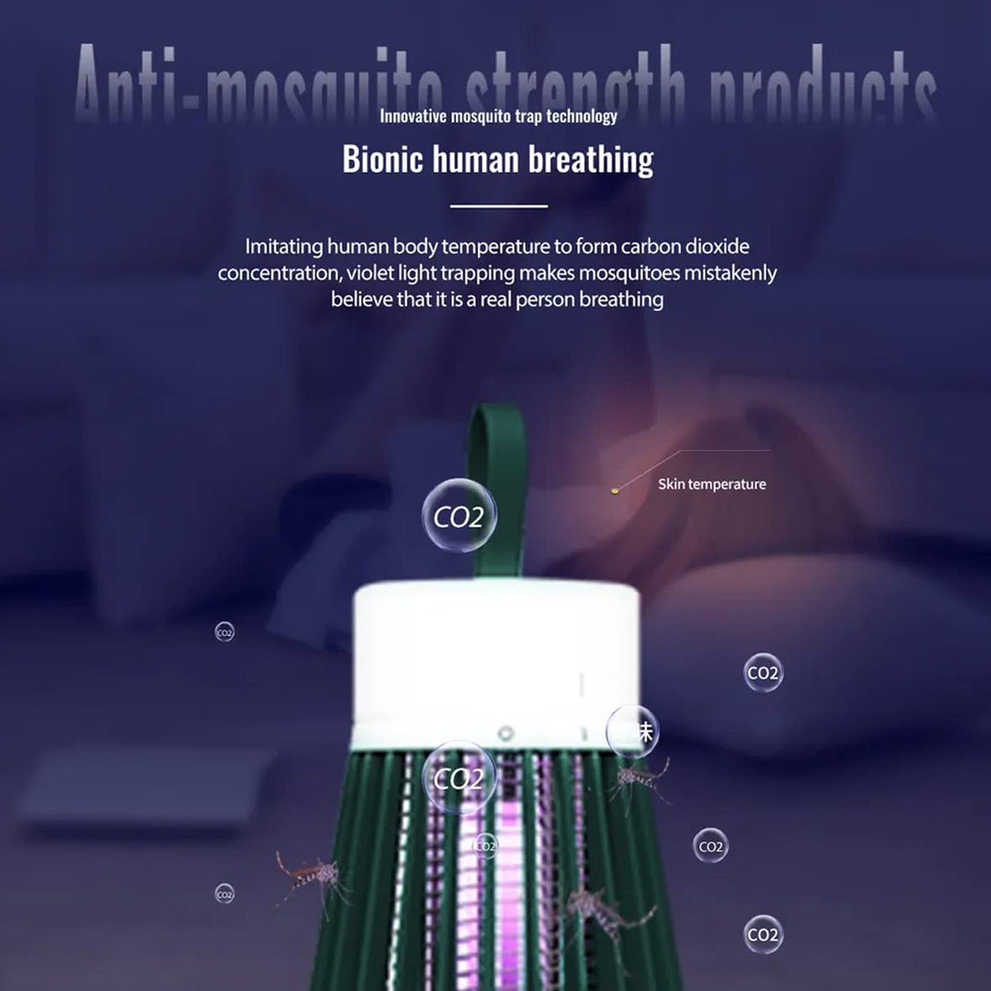 Mosquito Killer Machine  Mosquito Killer Usb Powered Bug Zapper Mosquito Lamp For Home Electric Led Lamp Mosquito Killer Indoor  Outdoor Mosquito Trap Machine - Happy Price - Image 4