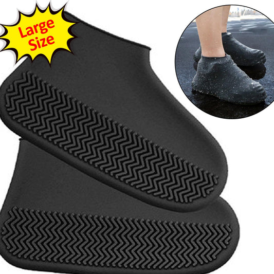 Reusable Silicone Shoe Covers for Rain Protection - Large Size