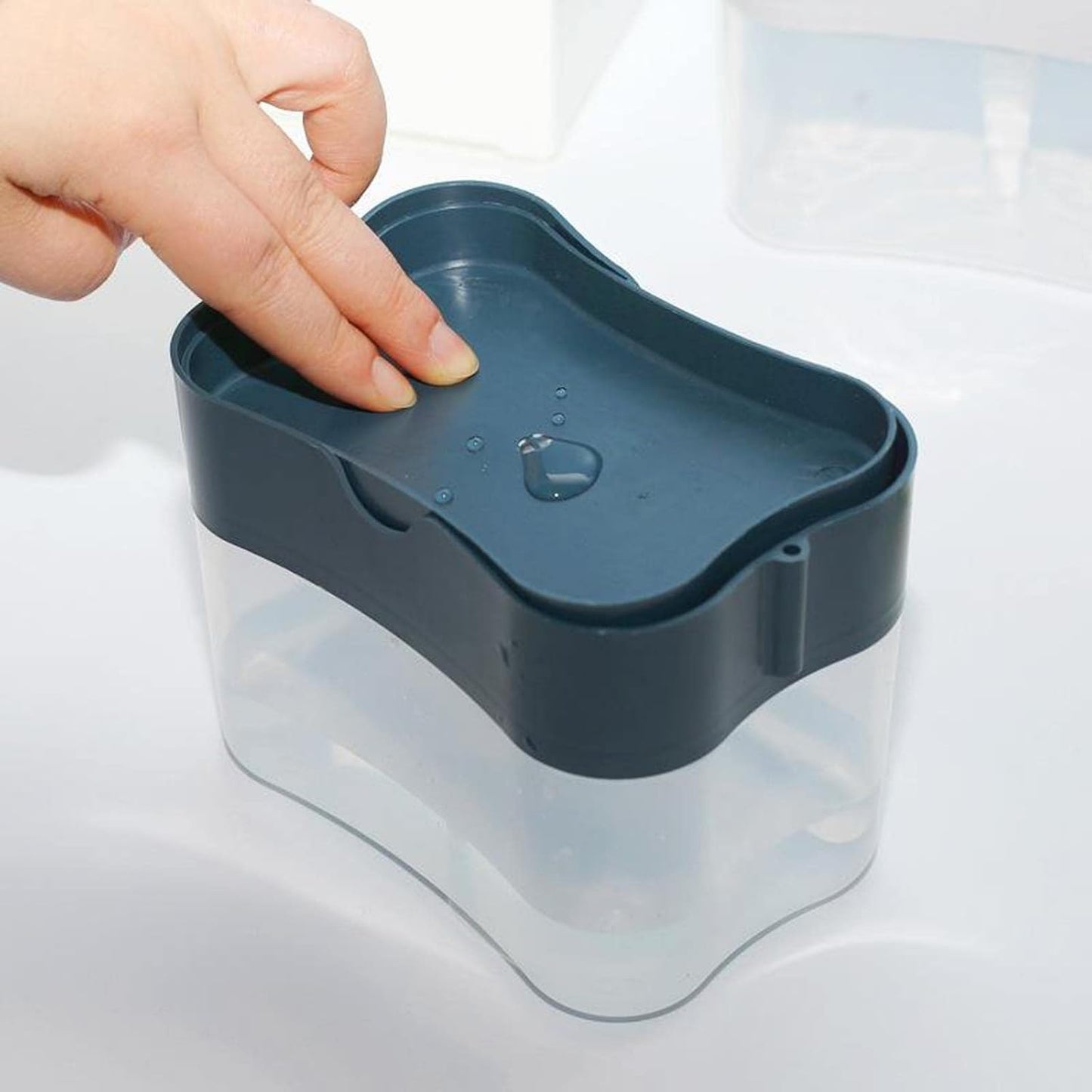 2 In 1 Soap Dispenser For Dishwasher Liquid Holder Liquid Dispenser Through Pump (1 Pc) - Happy Price - Image 4