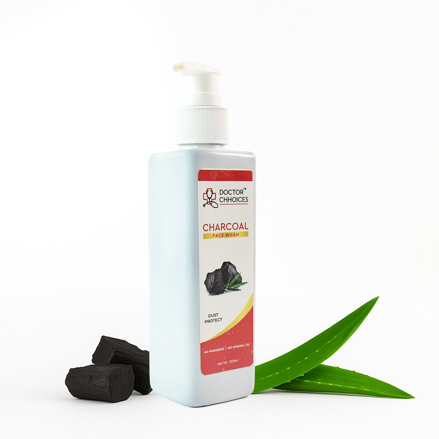 Doctor Chhoices Charcoal Face Wash 200ml - Deep Cleansing for Oily Skin