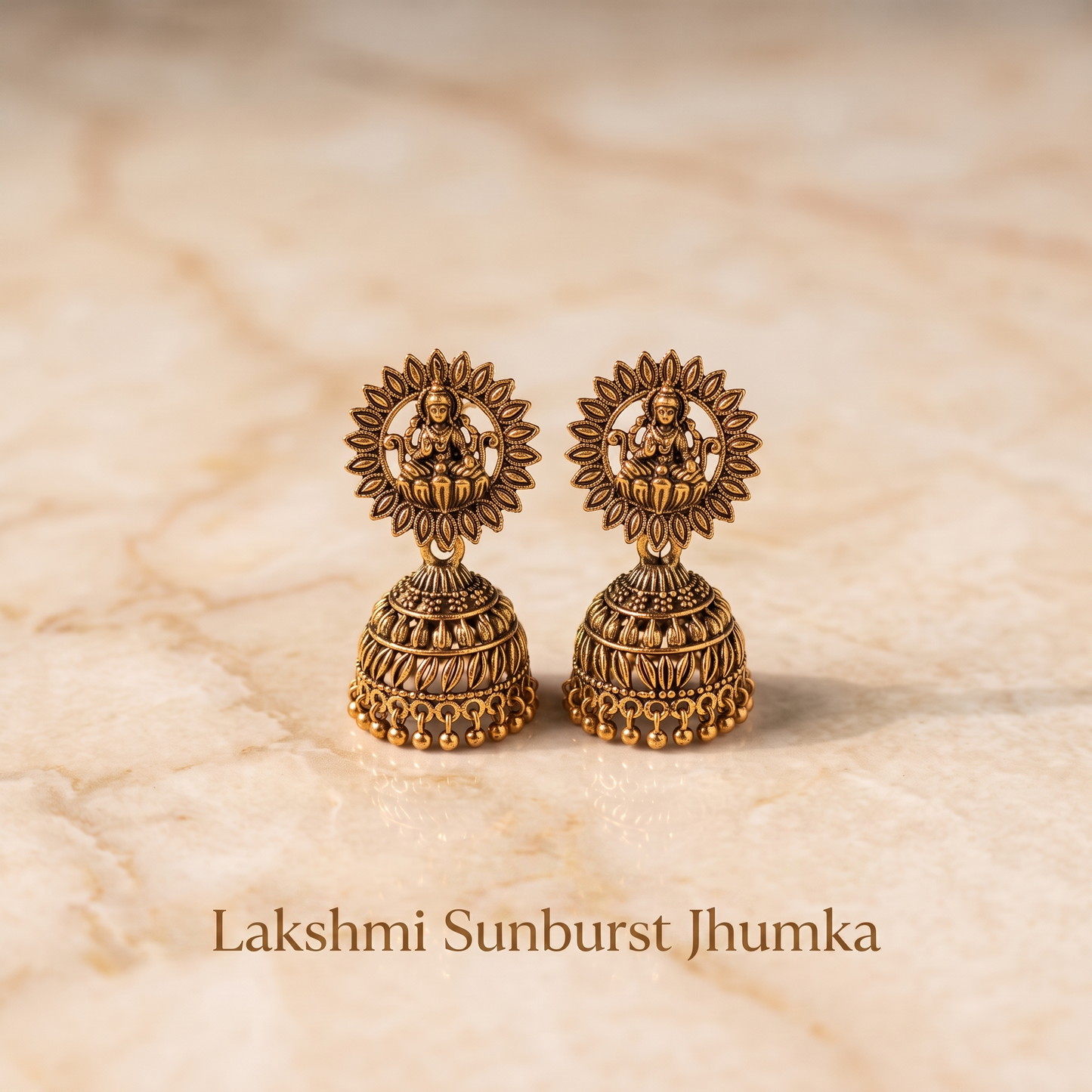 Happy Price Antique Gold Oxidised Jhumka Earrings Combo for Women – Set of 5 Traditional South Indian Style Danglers with Pink & Green Stone Work, Temple Jewellery, Gift for Her