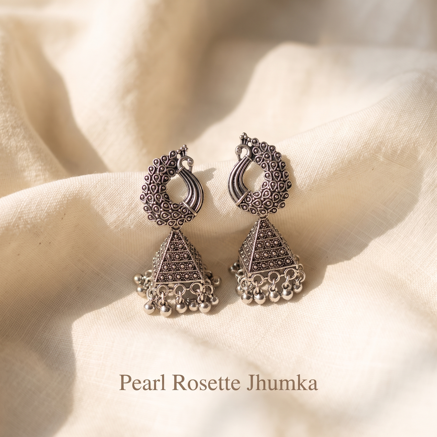 Happy Price Antique Oxidised Silver Jhumka Earrings Combo for Women - Set of 6 Traditional South Indian Style Danglers, Boho Tribal Jewellery, Gift for Her