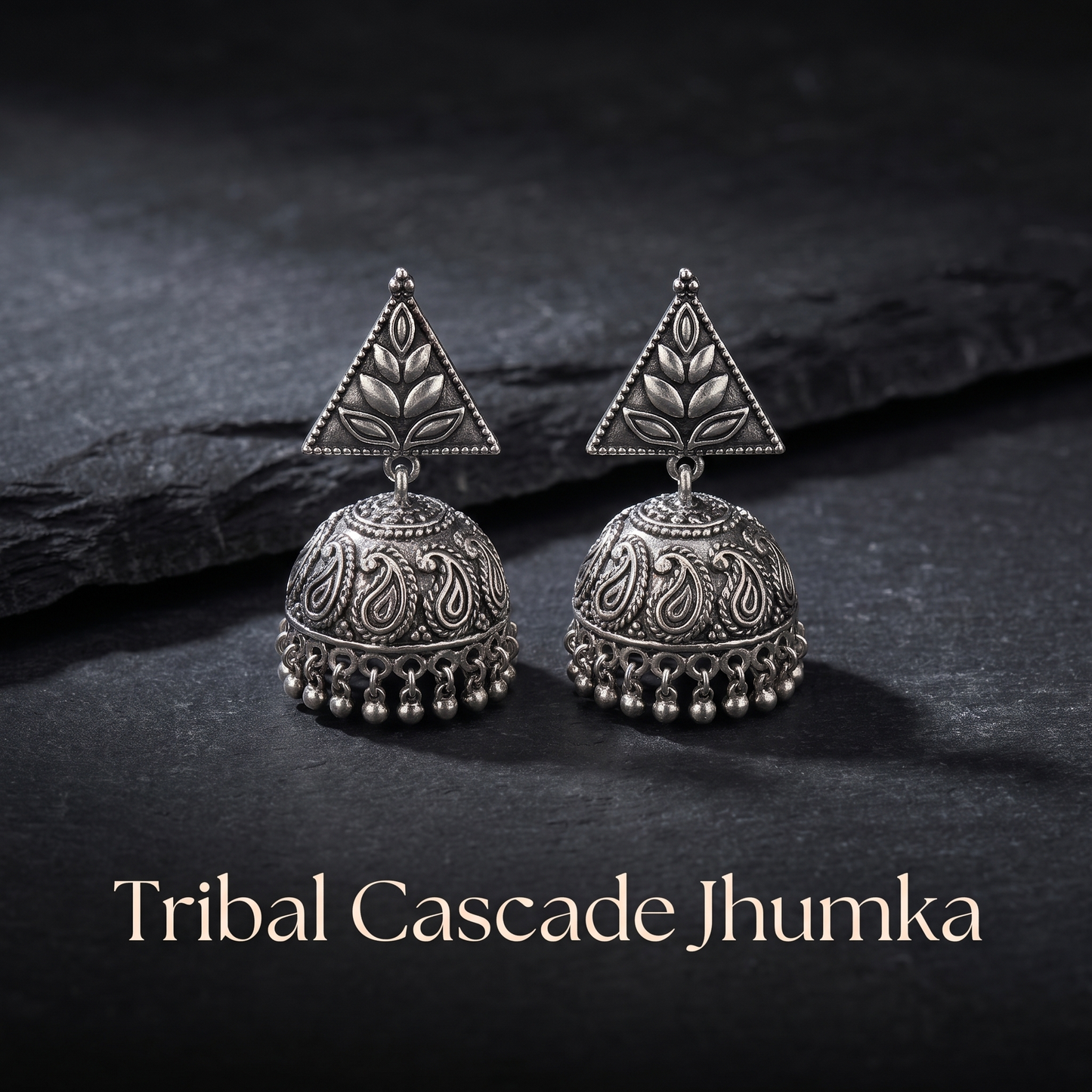 Happy Price Antique Oxidised Silver Jhumka Earrings Combo for Women - Set of 6 Traditional South Indian Style Danglers, Boho Tribal Jewellery, Gift for Her