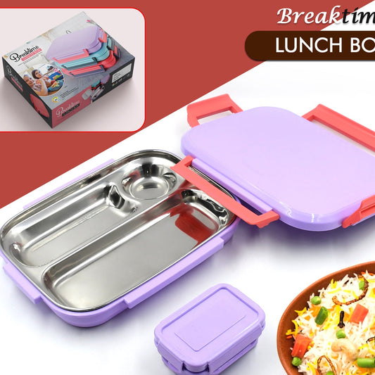 Lunch Box Plastic With Steel Plate Small Lunch Box High Quality Box For Kids School Customized Plastic Lunch Box For Girls  Boy - Happy Price - Image 1