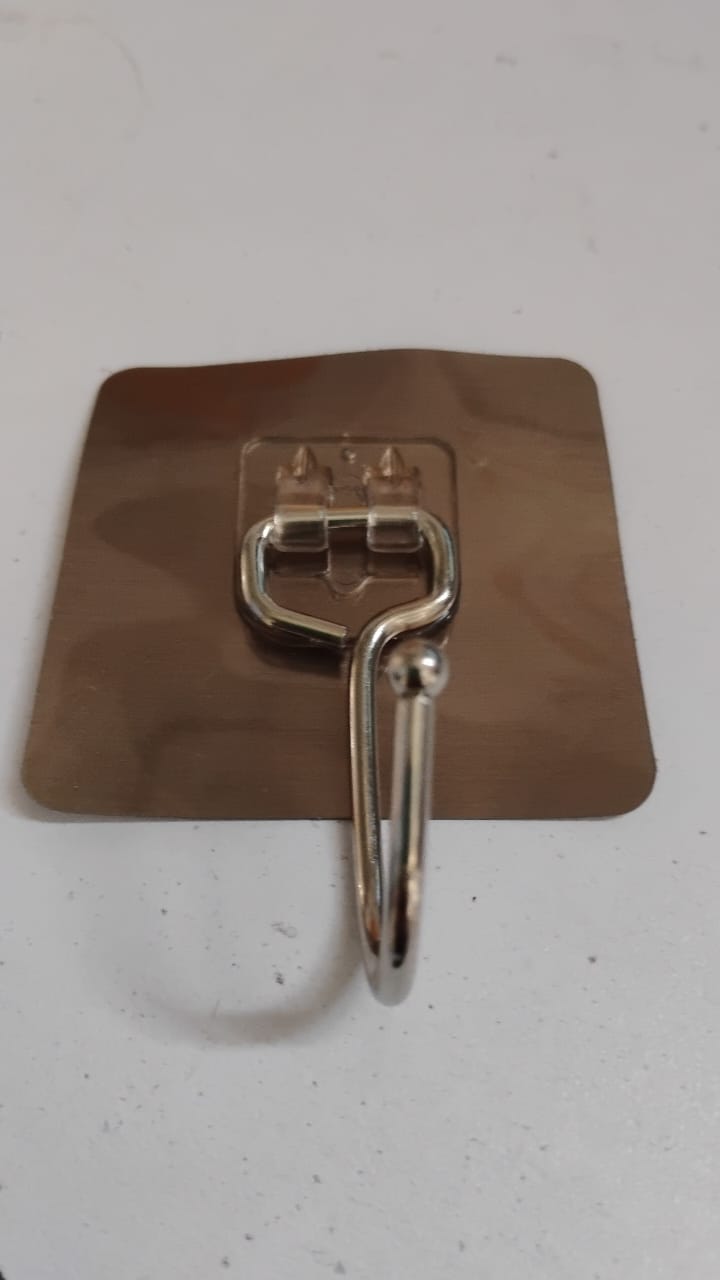Large Stainless Steel Self-Adhesive Wall Hooks - Heavy Duty, Waterproof (1 Pc) - Happy Price - Image 6