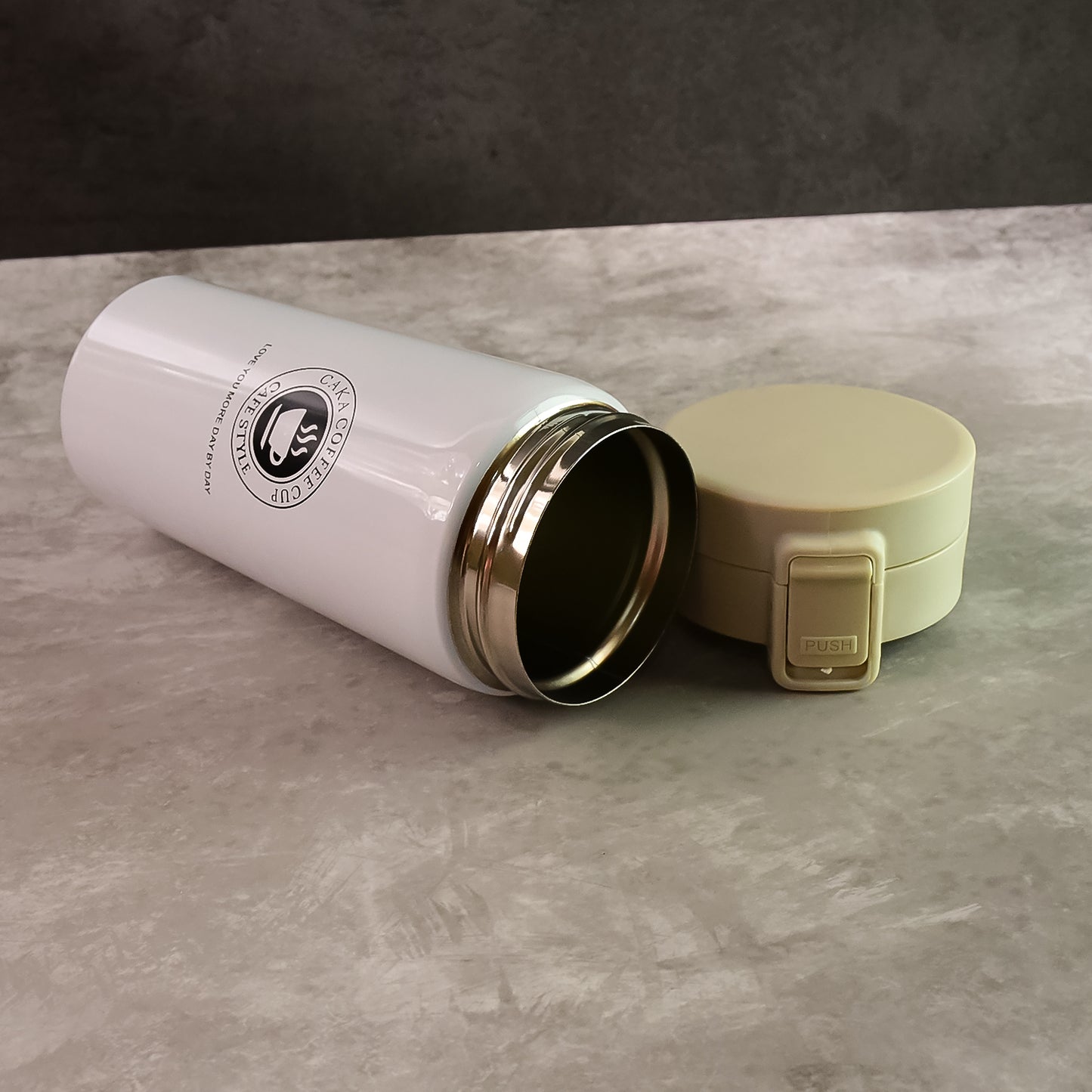 Stainless Steel Vacuum Insulated Coffee Flask With Flip Lock Lid (400ml  1 Pc) - Happy Price - Image 3