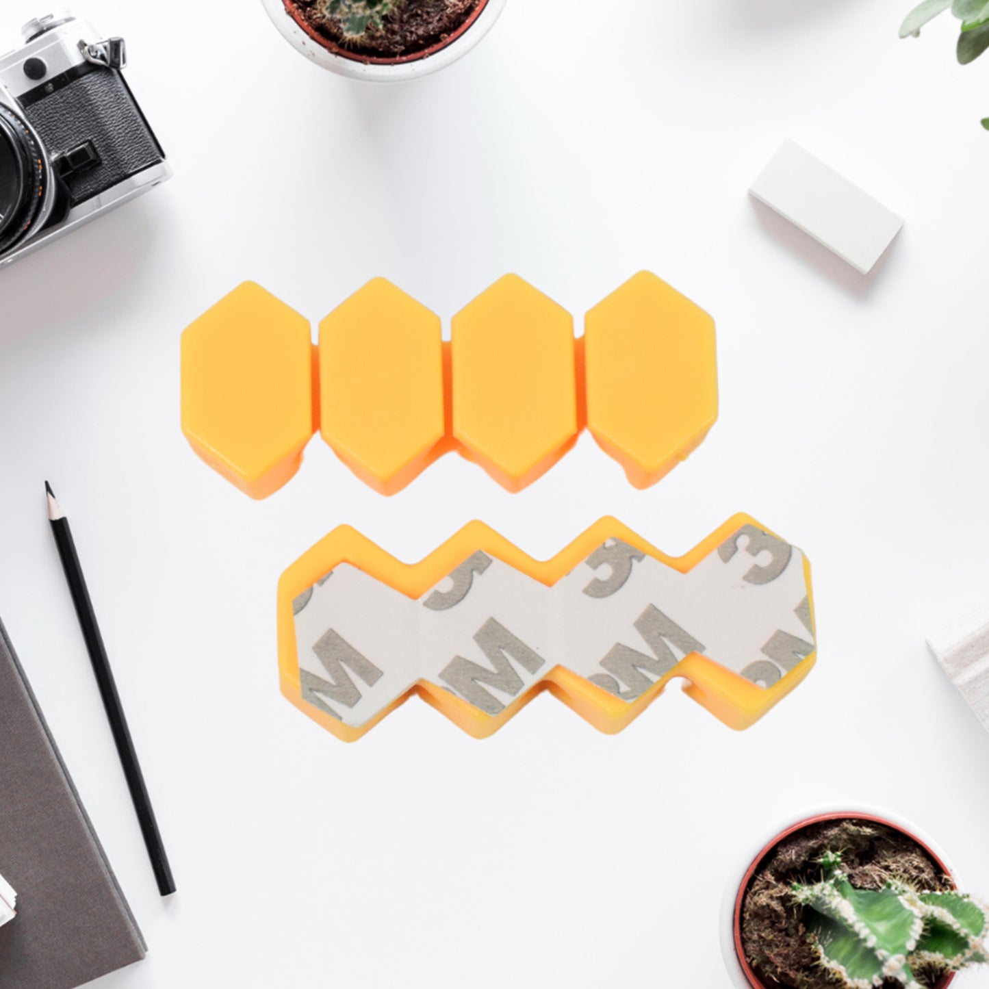 Self Adhesive Hooks For Cable Clips Desktop Cable Organizer (6 Pcs Set  Mix Design) - Happy Price - Image 6