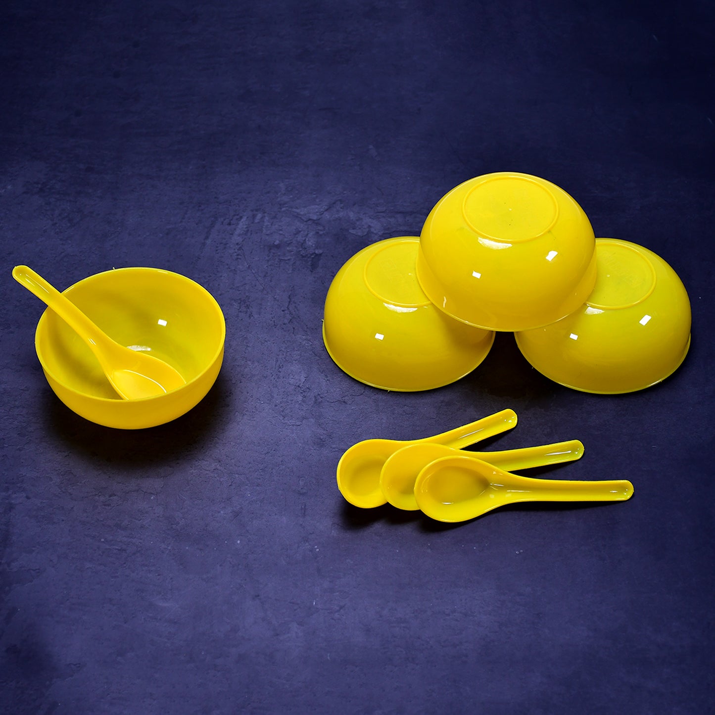 Soup Bowl Spoon Set Plastic For Kitchen  Home Use - Happy Price - Image 6