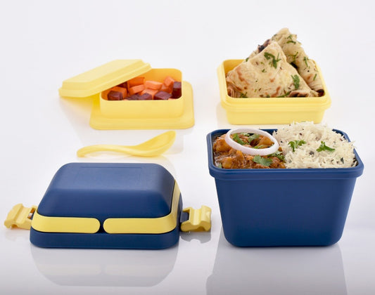 Airtight Lunch Box With Handle  Push Lock - Happy Price - Image 1