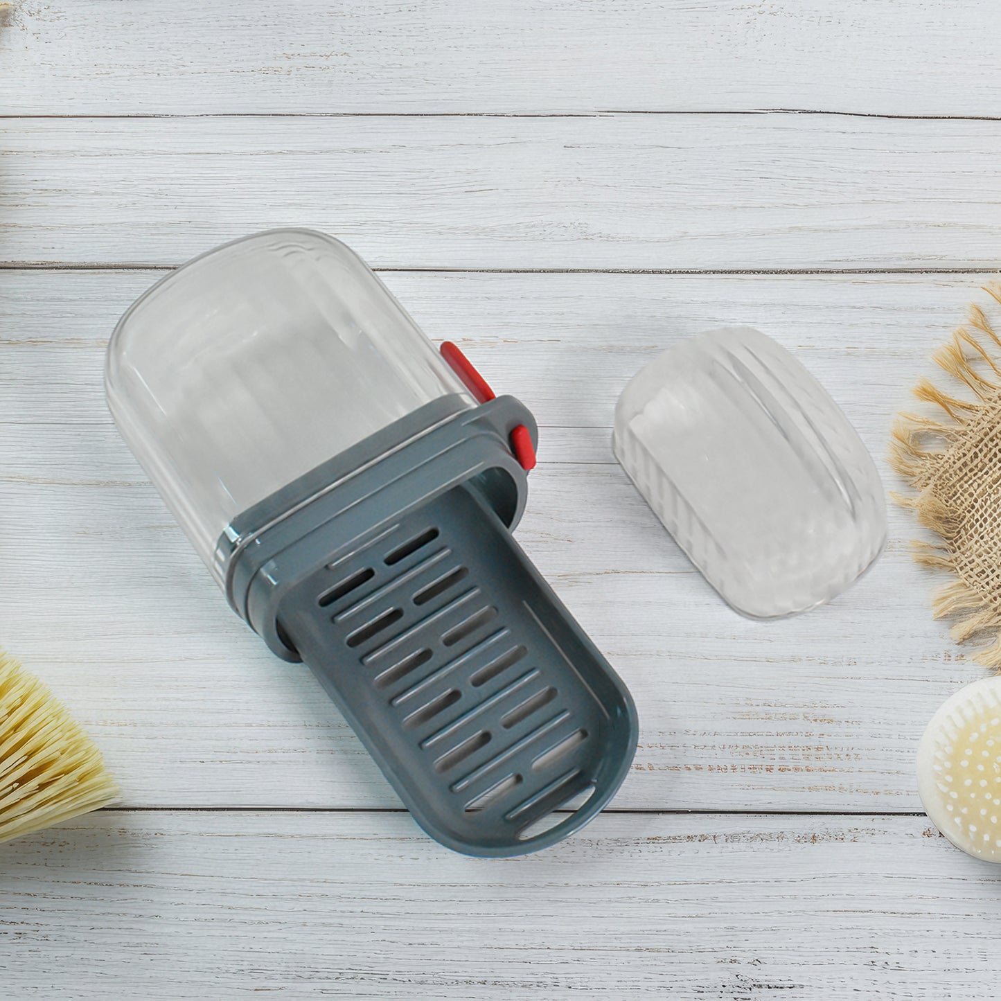 Multipurpose Soap Box Holder With Transparent Dust-proof Lid Sabudani (1 Pc) - Happy Price - Image 3