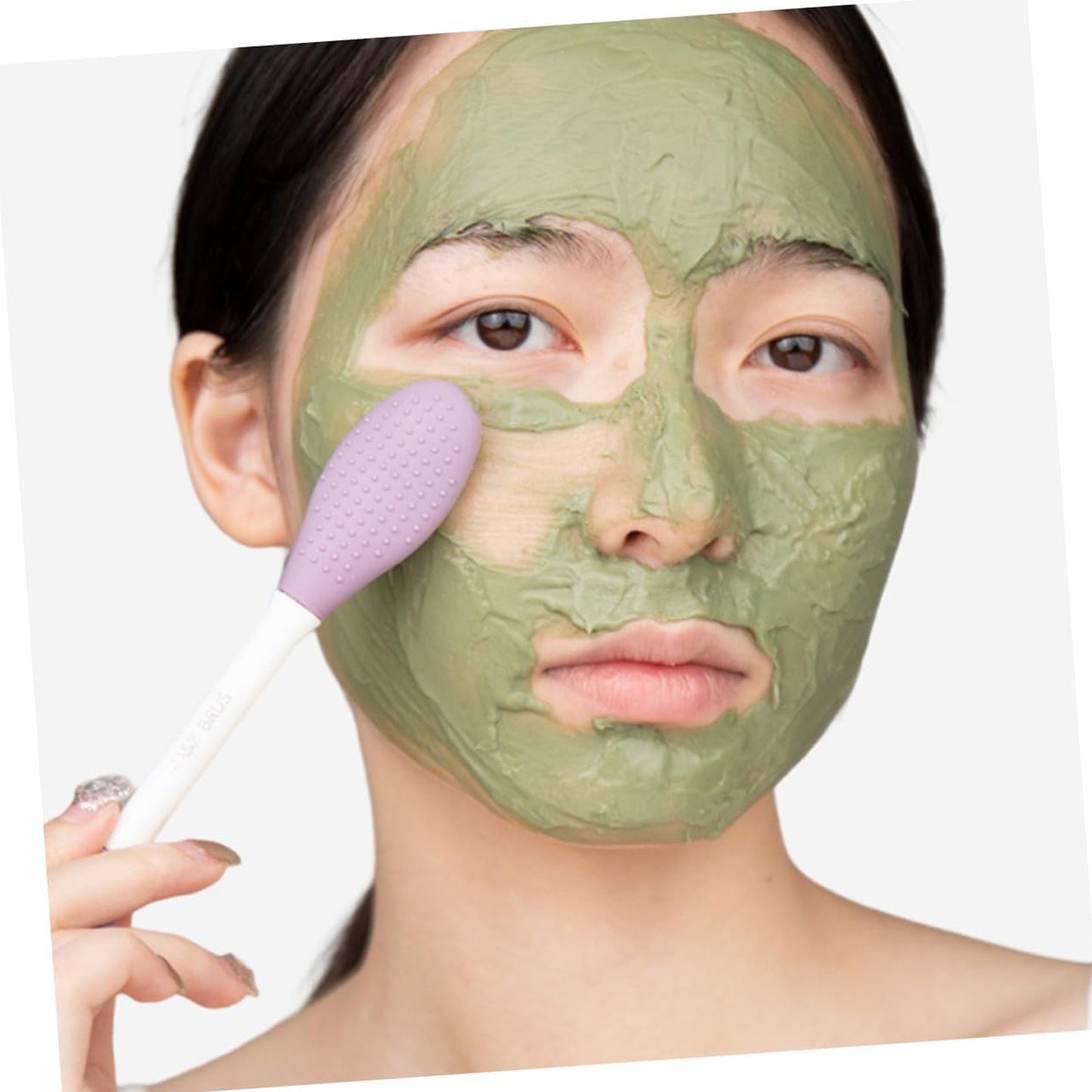 Double-headed Silicone Mask Brush Face Cleansing And Applying Mud Mask Beauty Salon Special Brush Smear Tool Facial Scrub Silicone Wash Scrubber Face Tools (1 Pc) - Happy Price - Image 3