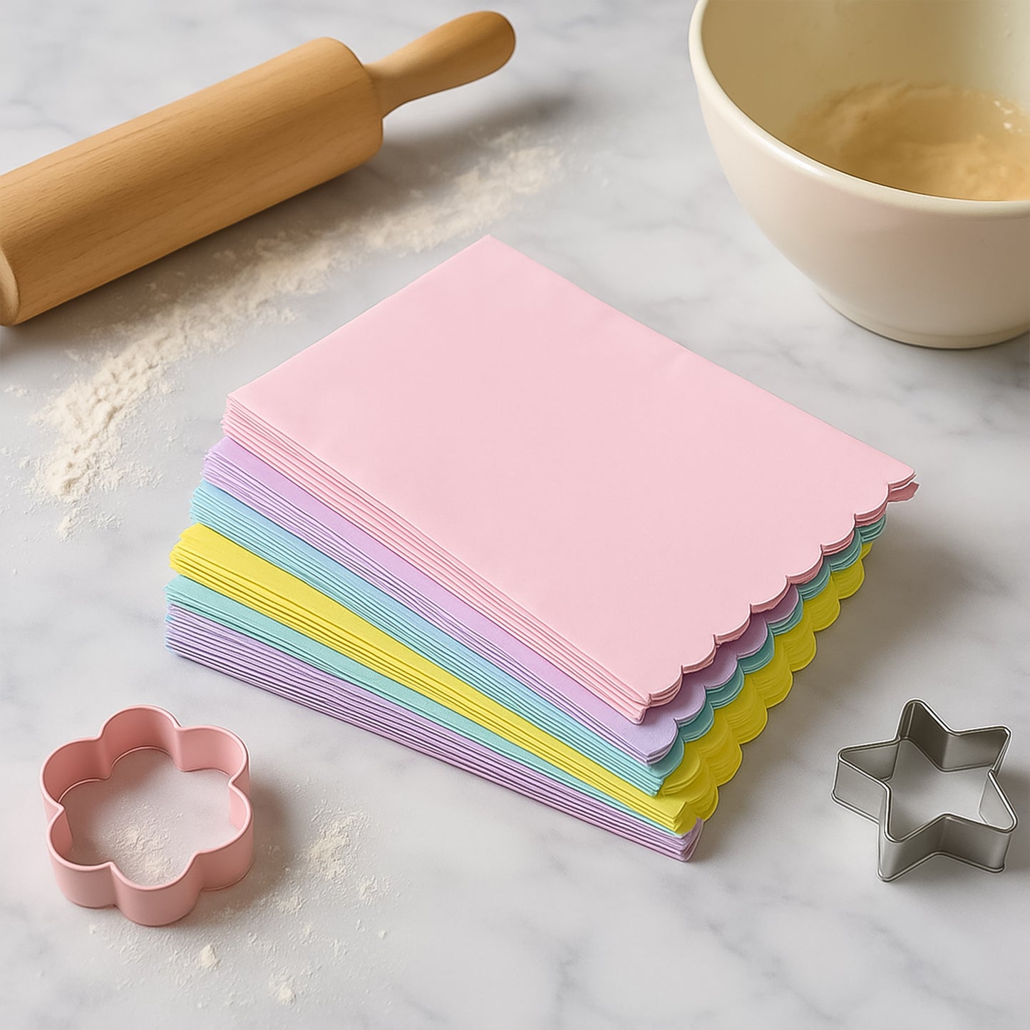 Multi-color Oil-absorbing Baking Paper Sheets Approx 200 Pcs - Happy Price - Image 3