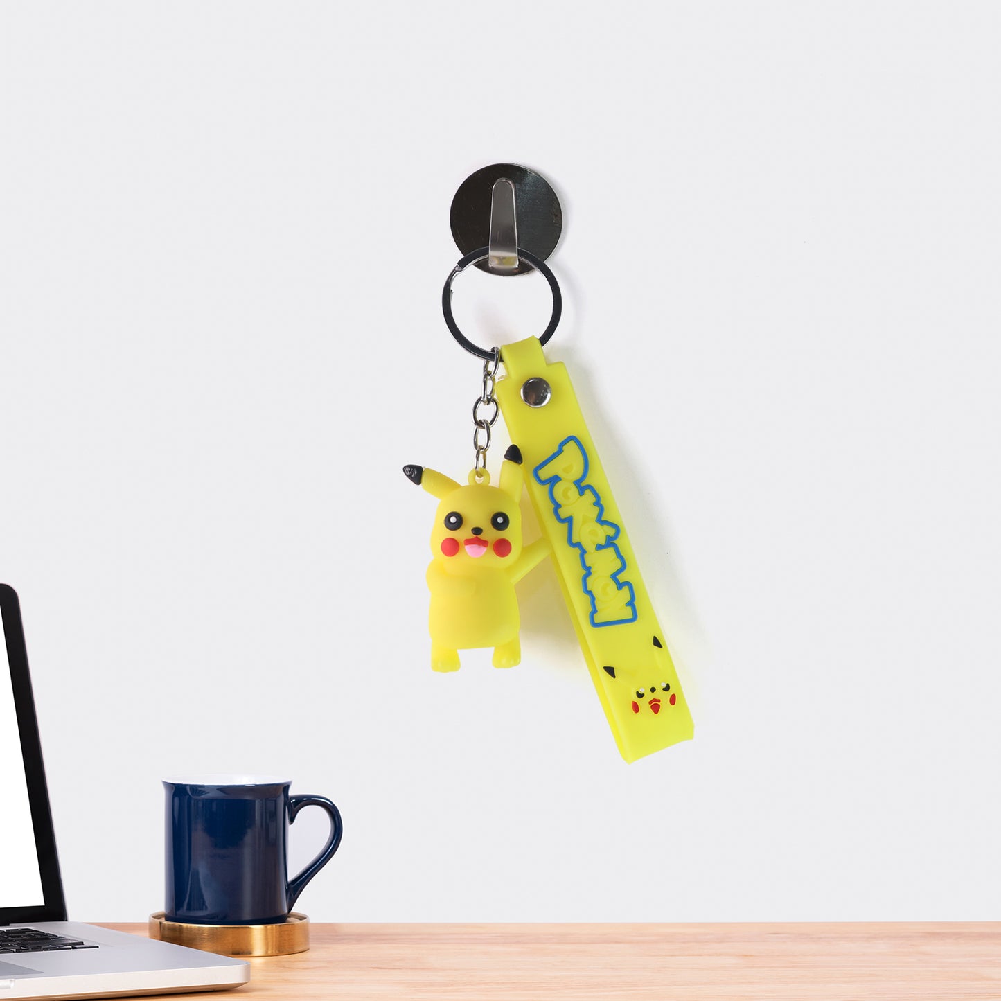 Cute Cartoon Silicone 3d Key Chain With Metal Hook  Strap (Pack Of 1) - Happy Price - Image 4