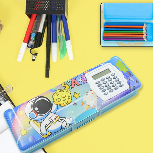 Double Sided Magnetic Geometry Box Pencil Box With Calculator For Boys Art Plastic Pencil Box  For Girls And Boys - Happy Price - Image 1