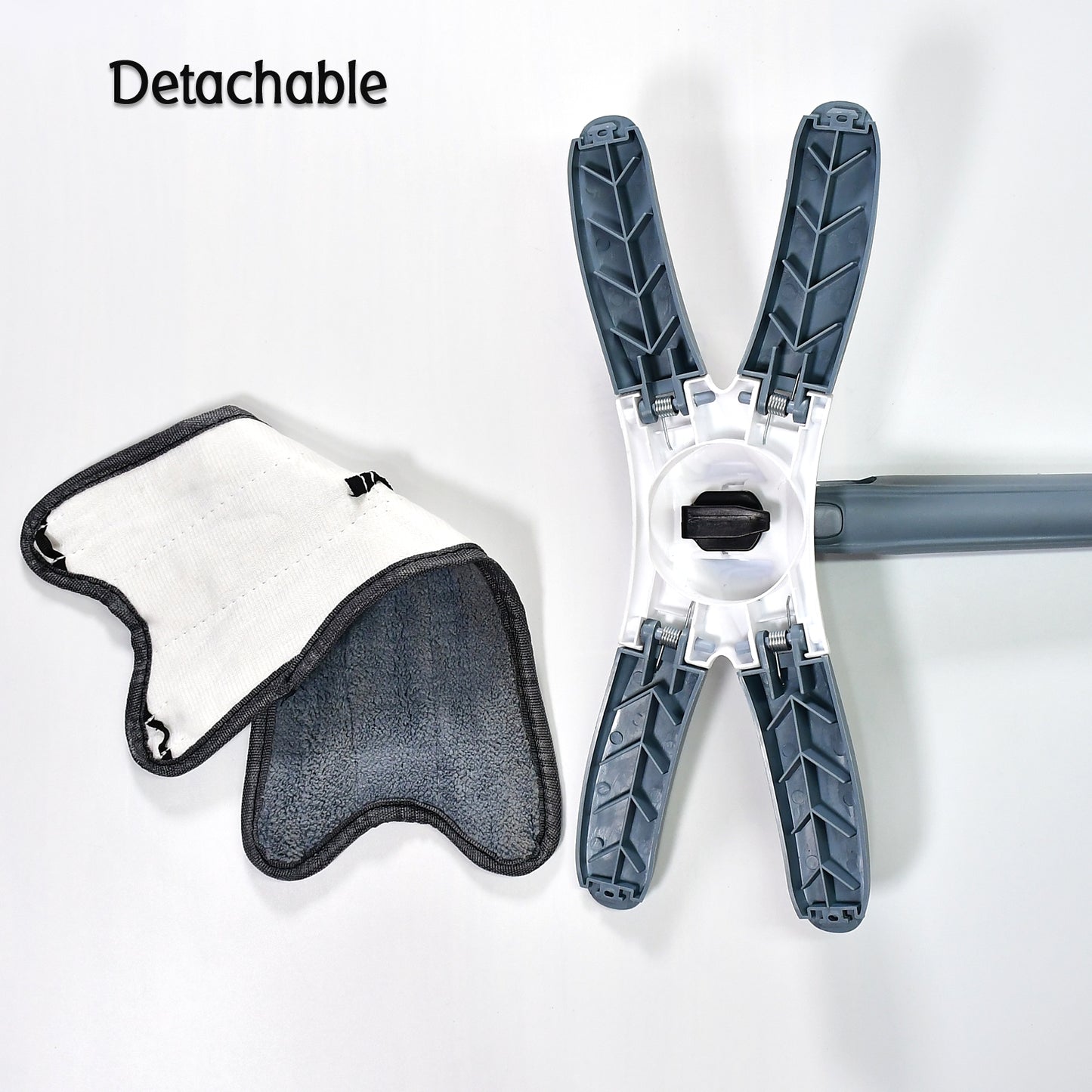 X Shape Mop Or Floor Cleaning Hands-free Squeeze Microfiber Flat Mop System 360 Flexible Head Wet And Dry Mop For Home Kitchen With 1 Super-absorbent Microfiber Pads. - Happy Price - Image 3