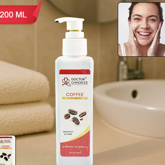 Doctor Chhoices Coffee Face Wash 200ml for Deep Cleansing & Tan Removal