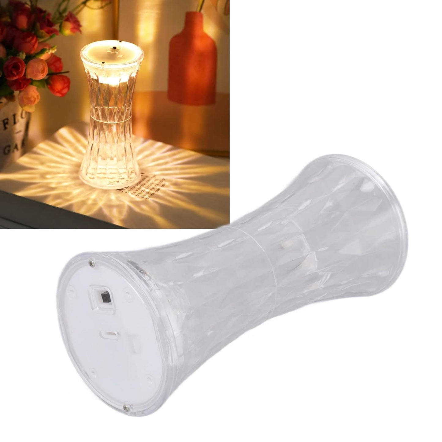 Crystal Lamp Universal Night Light Soft Lighting Eye Protection For Nursery Study Bedroom Transparent Crystal Table Soft Lighting Multipurpose For Hotel For Office For Childrens Room (12pc Moq) - Happy Price - Image 7