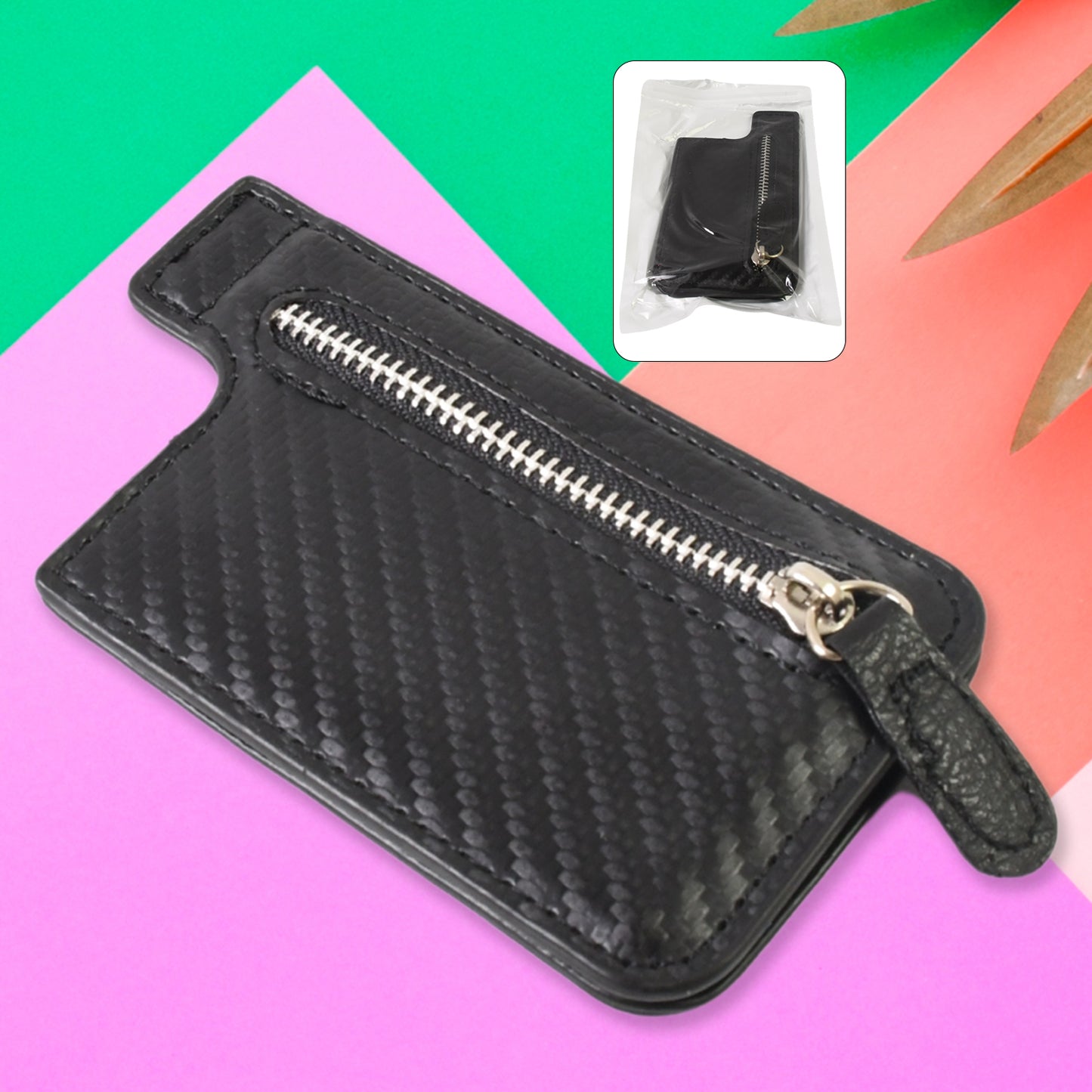 Black Adhesive Card Phone Holder Card Wallet Phone Attachment (1 Pc) - Happy Price - Image 3