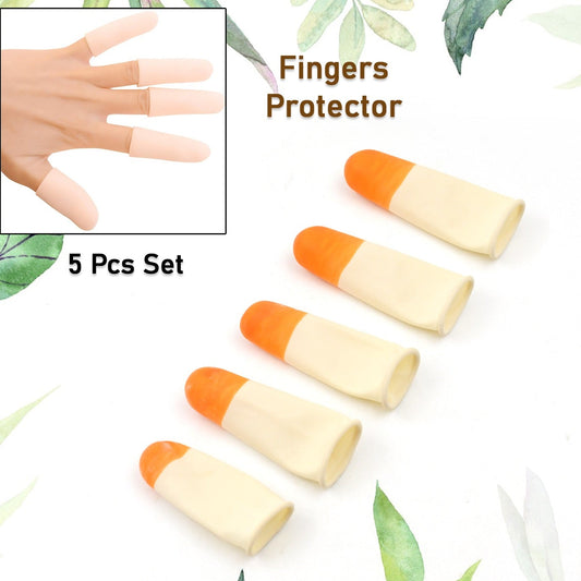 Finger Caps Silicone Finger Protectors Sleeves (Finger Cots  5 Pcs Set) - Happy Price - Image 1