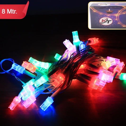 8 Meter Multi-Color LED Decorative String Lights for Festivals & Home Decor