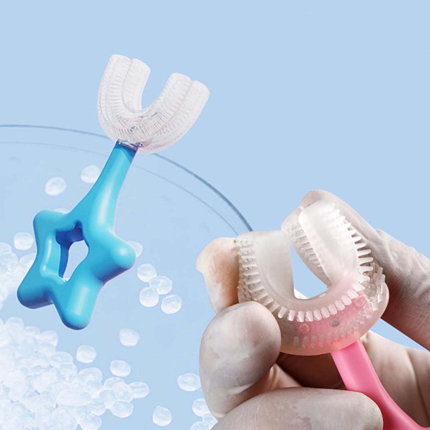 Star  U-shape Silicone Manual Toothbrush (1 Pc) - Happy Price - Image 4