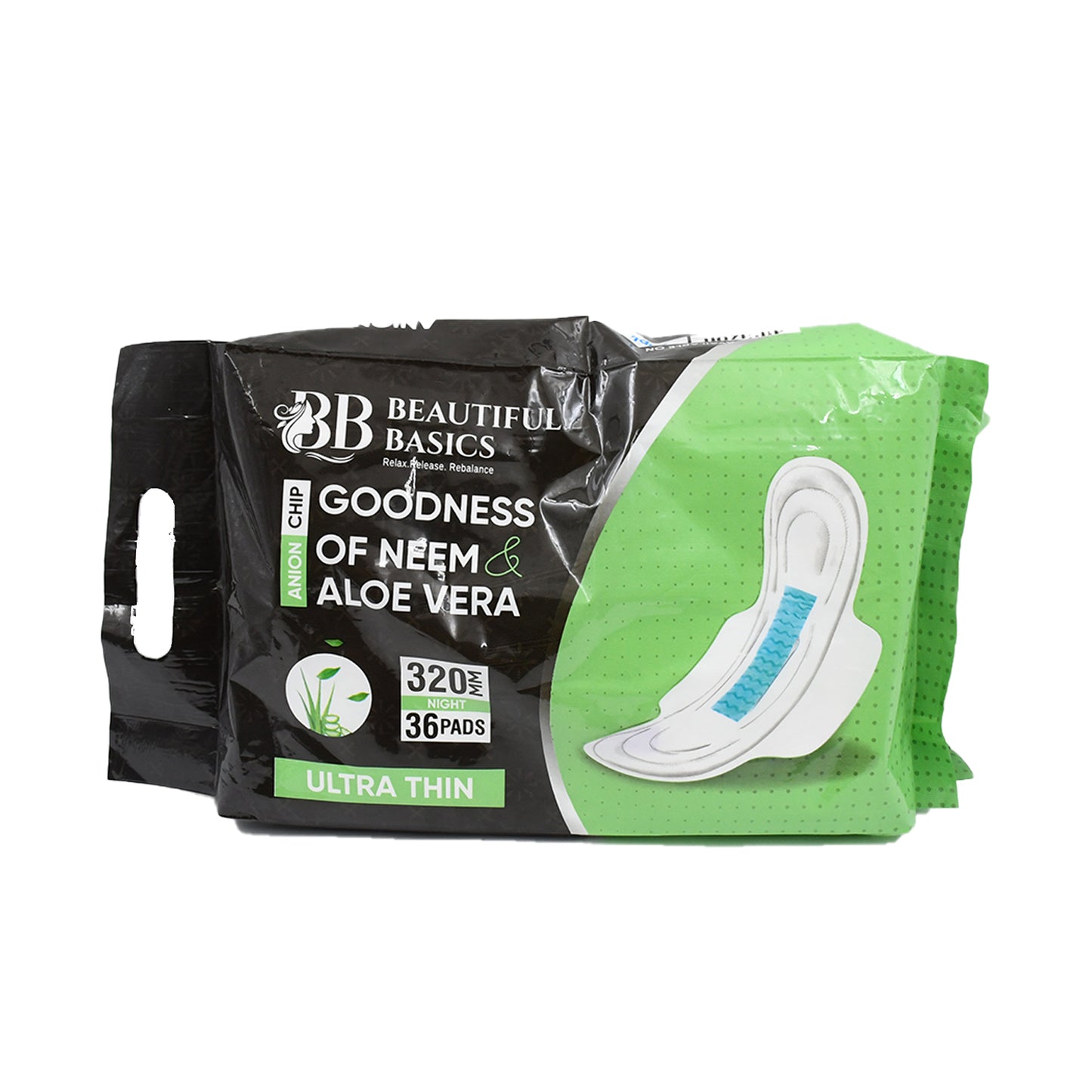 Sanitary Pads For Women With Goodness Of Neem  Aloe Vera  Ultra Thin  Leakage Protection  Ph Balance  With Antibacterial Anion Chip  5x More Absorbance (320 Mm  36 Pads) - Happy Price - Image 4