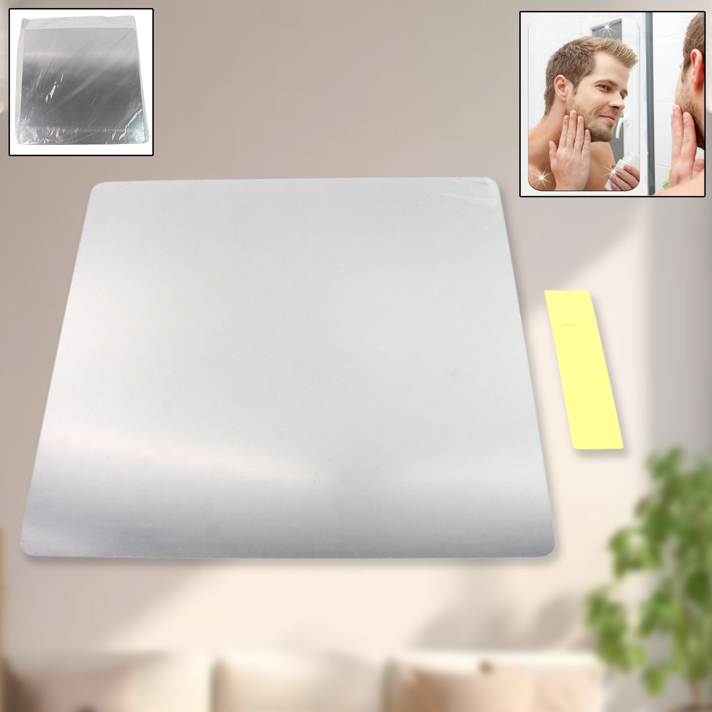 Plastic Square 3d Mirror Wall Stickers (1 Pc  30x30 Cm) - Happy Price - Image 2
