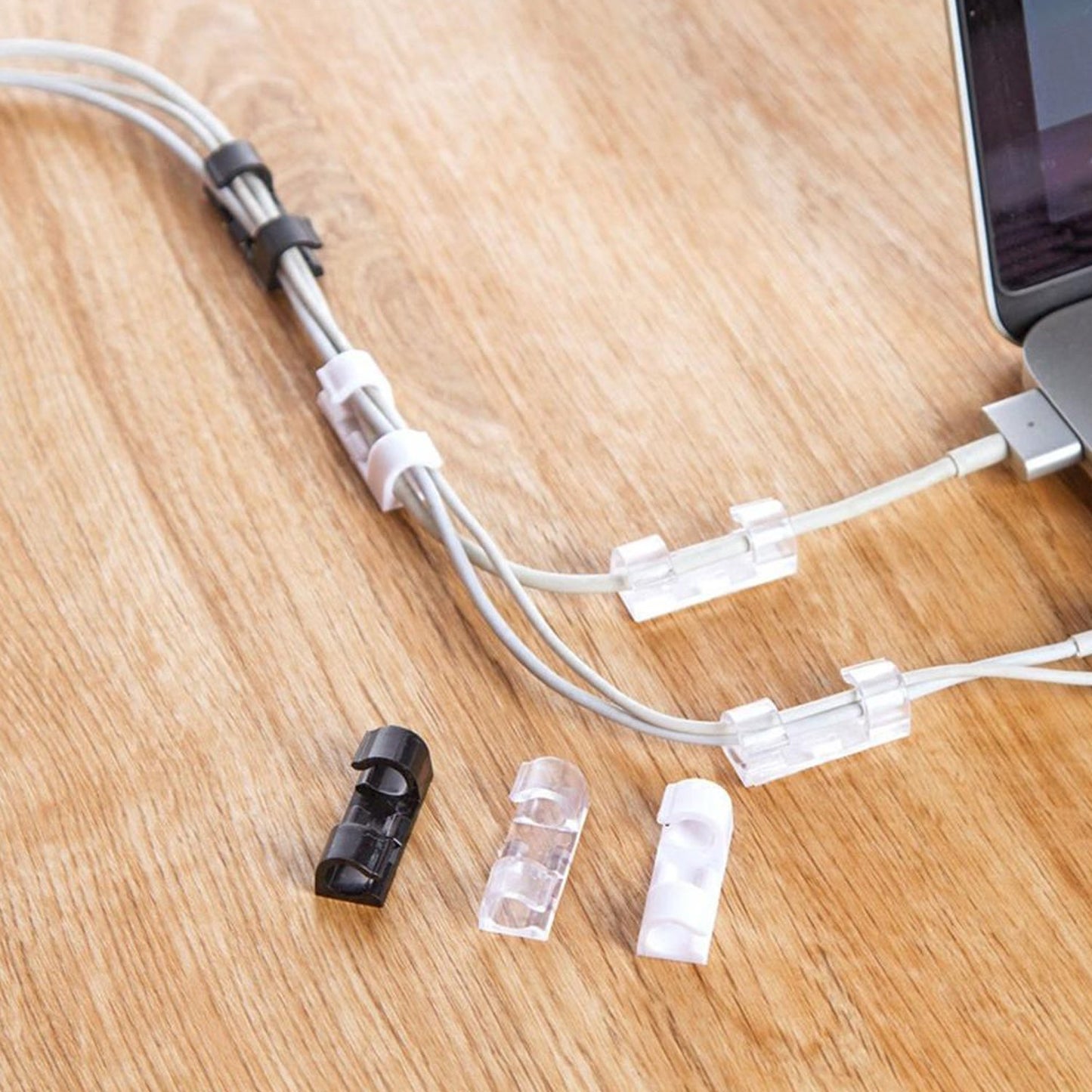 Self Adhesive Cable Clips Wire Manage Holder Sticky Mount-round Plastic Cable Cord - Happy Price - Image 4