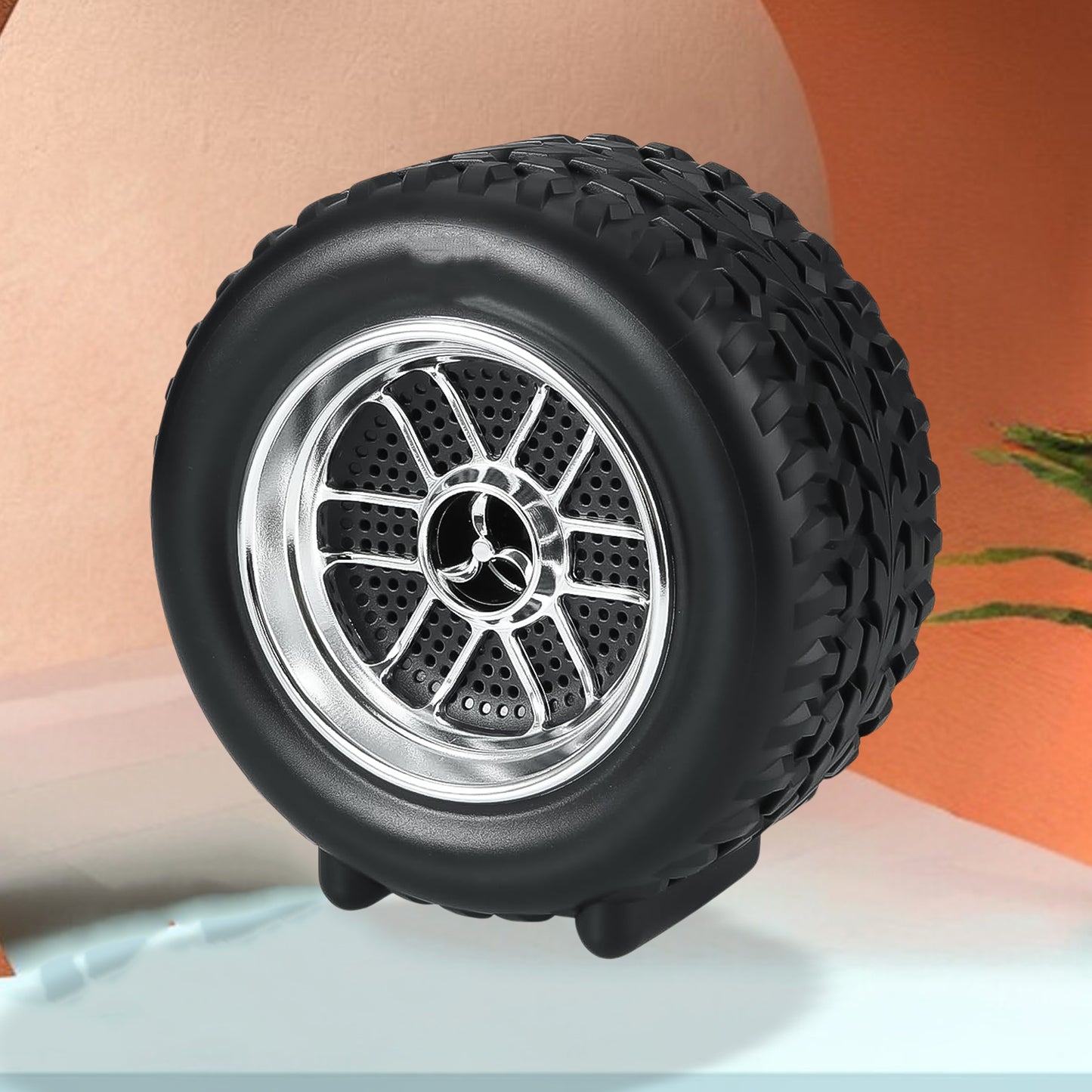 Portable Tyre  Wheel Shape Wireless Bluetooth Speaker (1 Pc) - Happy Price - Image 6