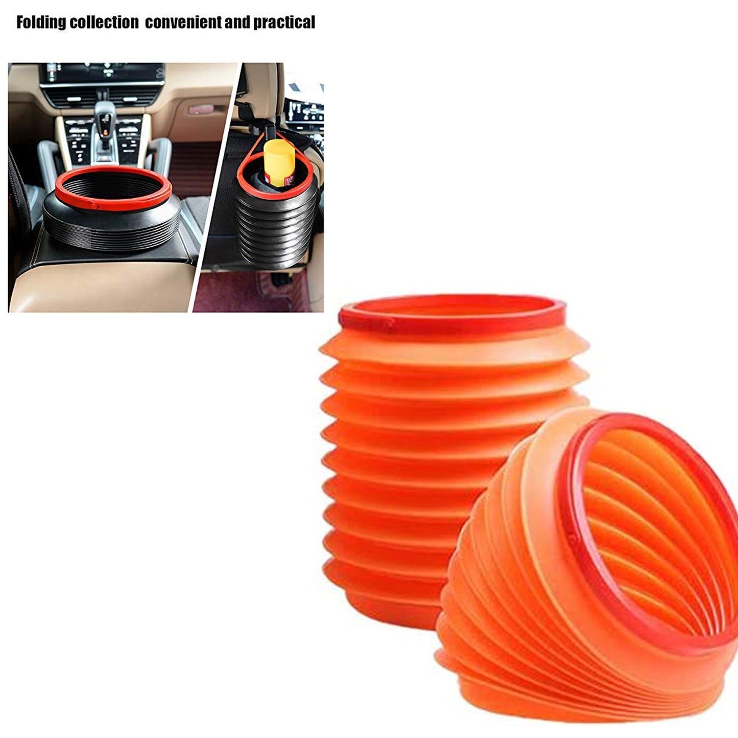 r  Foldable Storage Bucket  Water Container  Dustbin Multiuse Bucket For Home  Car  Kitchen Use Bucket - Happy Price - Image 3