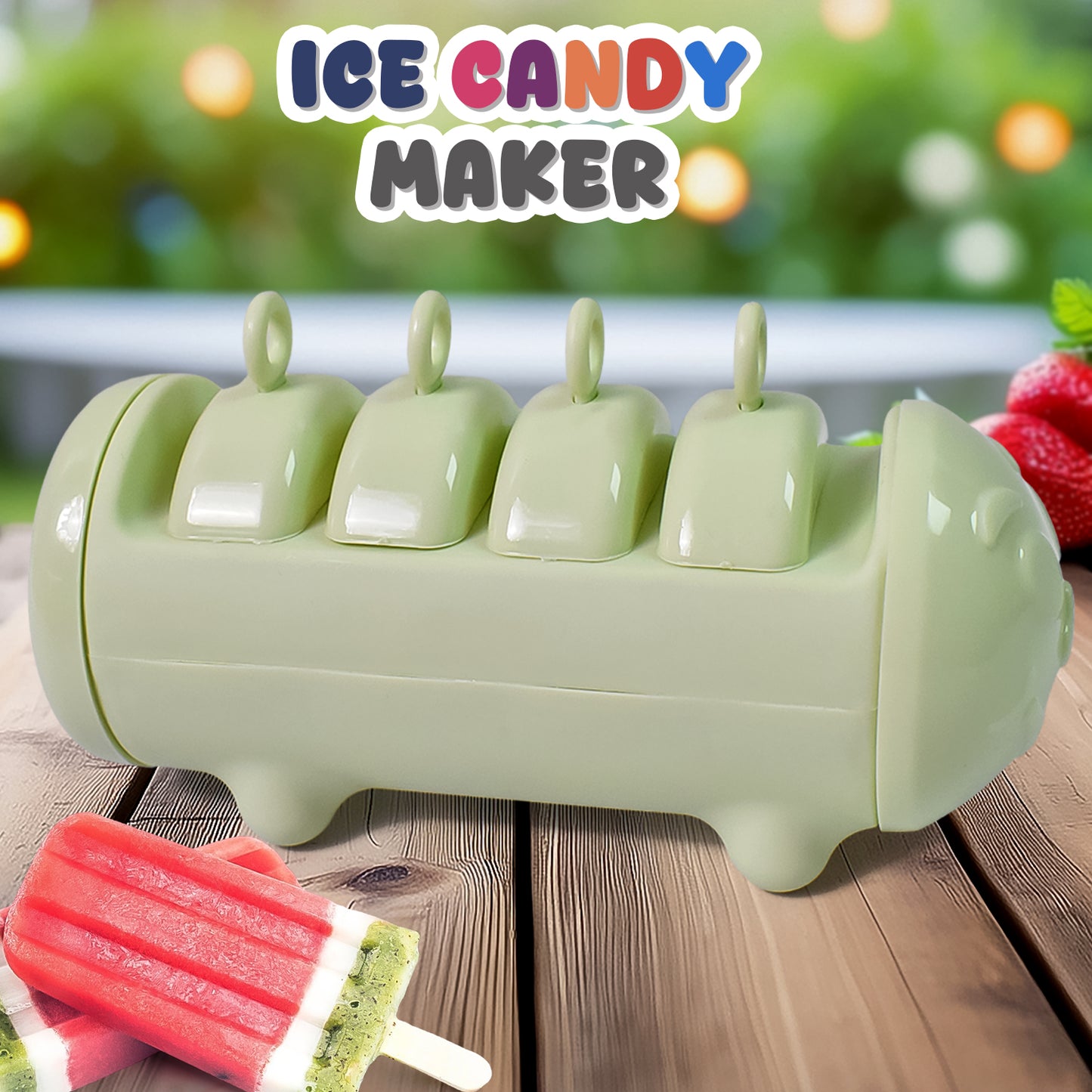 Plastic Ice Candy Maker 4 Compartment  Grid Kulfi Candy (1 Pc) - Happy Price - Image 6