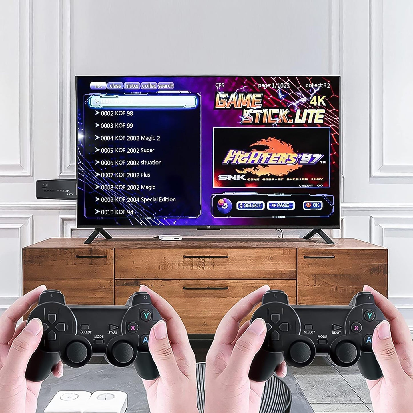 Wireless Controller Gamepad With 10000+ Games 4k Ultra Hd Game Sticks Output And 2.4ghz Wireless Controller Video Games With 64gb Memory Card (1 Set) - Happy Price - Image 2