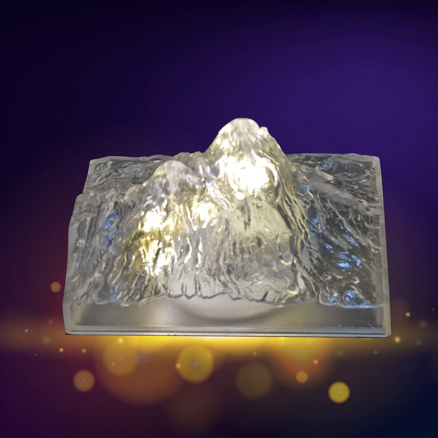 Plastic Iceberg Night Light Mountain Lights Flameless Modern Clear Led Flameless Party Candles Led Lamp Home Decoration Mini Atmosphere Light Bedroom Decor Desktop Ornament Children Gift (Moq - 12 Pc) - Happy Price - Image 4