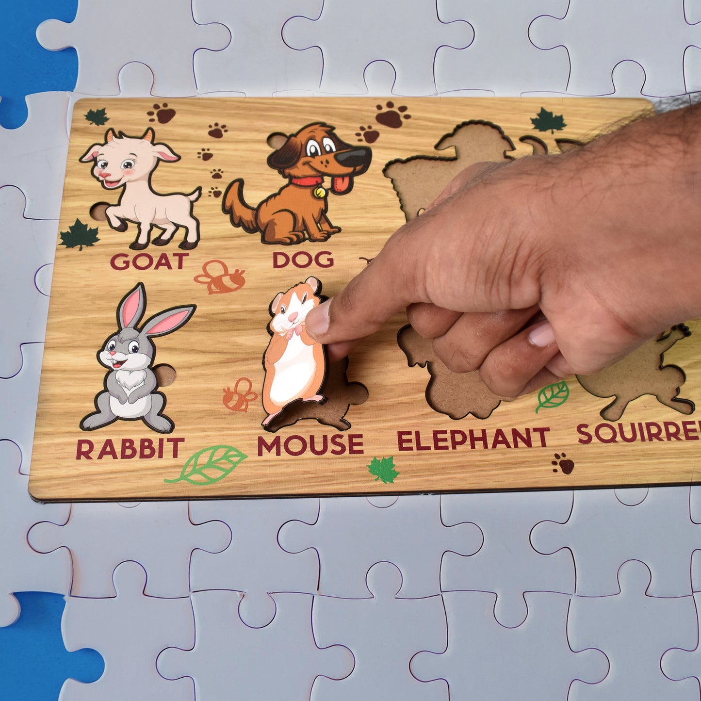 Wooden Animal Puzzle Learning Educational Board (1 Set  2820 Cm) - Happy Price - Image 3