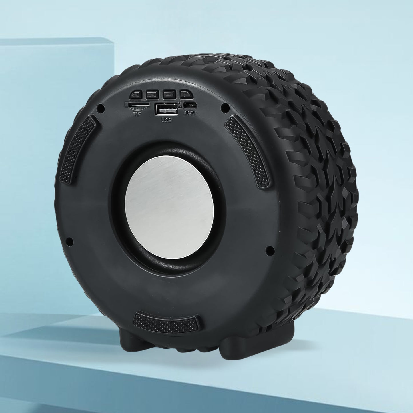 Portable Tyre  Wheel Shape Wireless Bluetooth Speaker (1 Pc) - Happy Price - Image 5