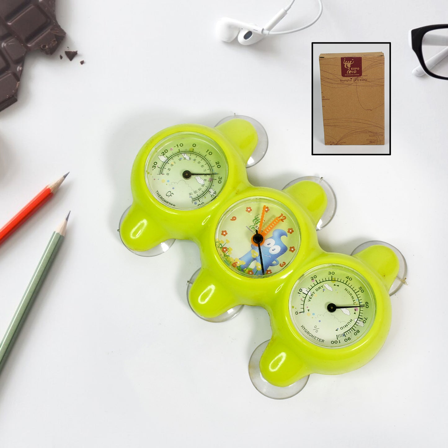 Plastic 3 In 1 Precision Desktop Clock (1 Pc) - Happy Price - Image 2