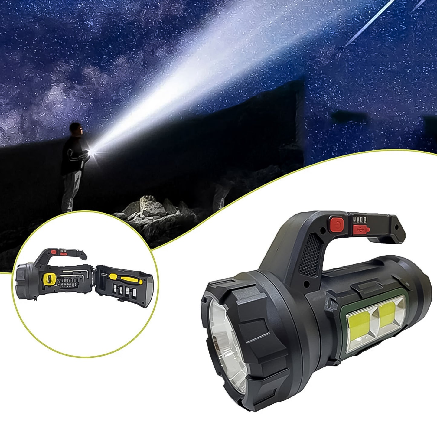Multi Functional Sos Light With Tool Box Torchlight (18 W) - Happy Price - Image 4