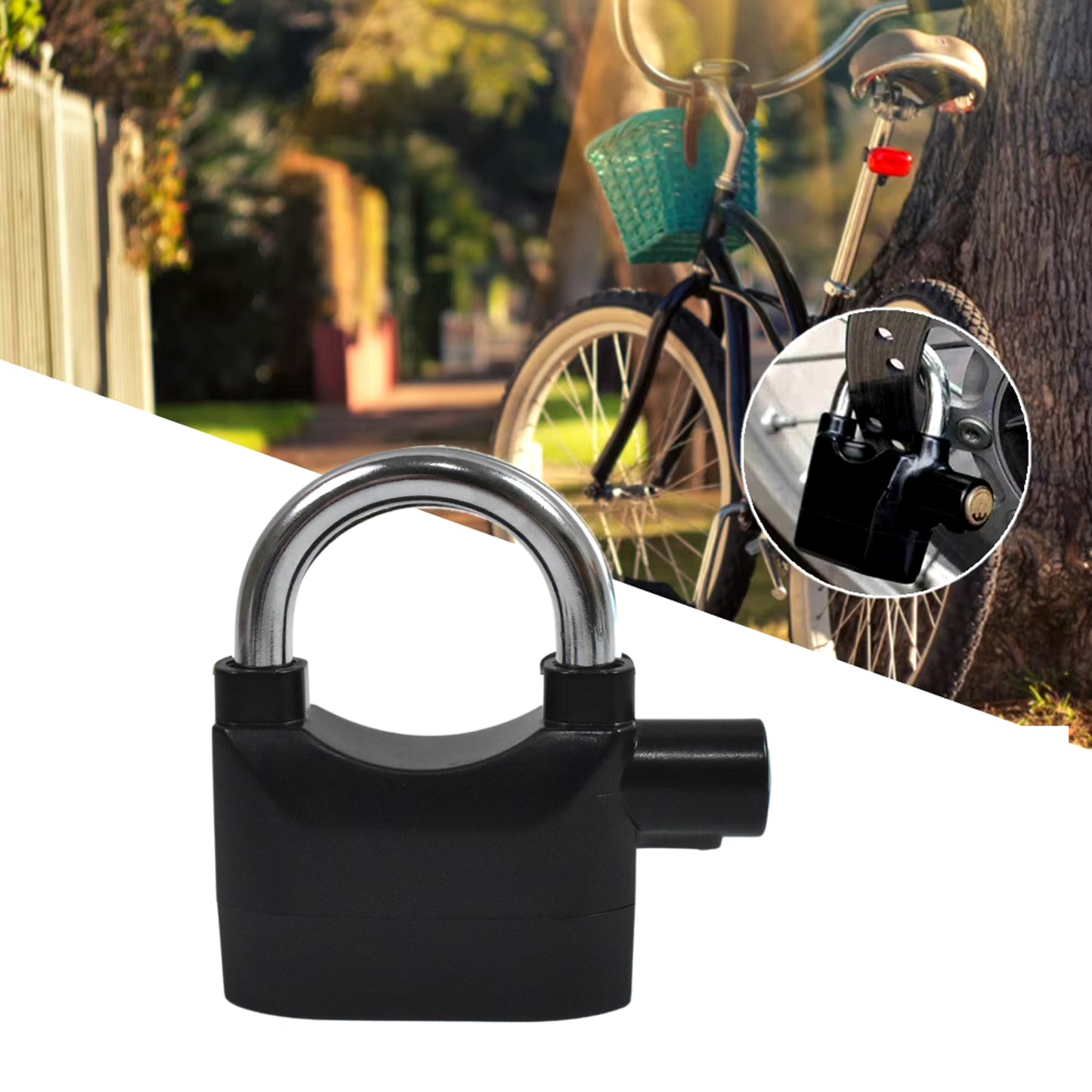 Plastic Body Waterproof Siren Alarm Smart Alarm Lock  3 Keys (1 Set) - Happy Price - Image 5