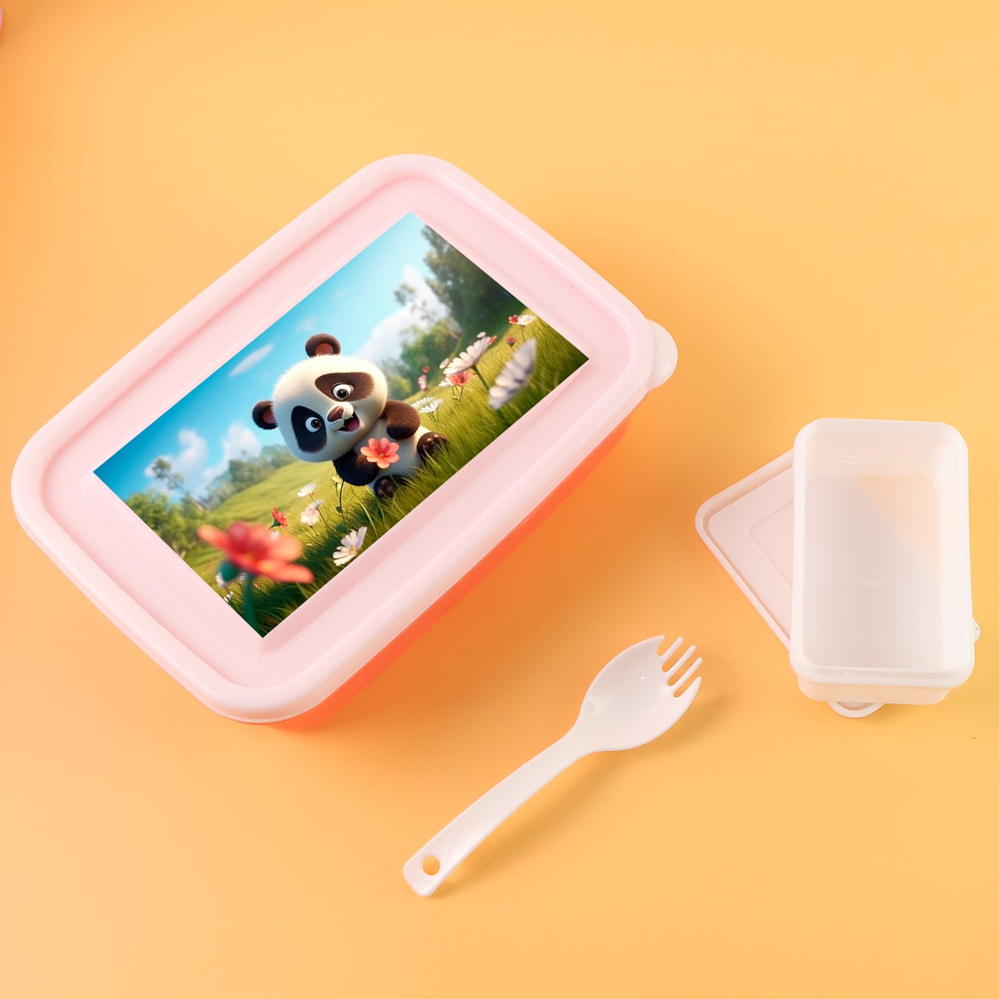 Kids Cartoon Printed Lunch Box Mix Design (1 Set) - Happy Price - Image 5